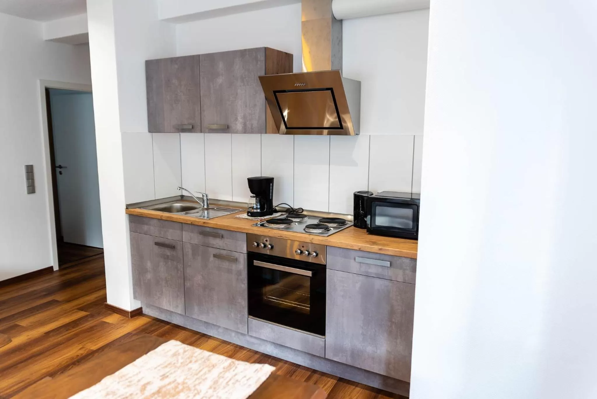 Kitchen or kitchenette in Gästehaus Jagsttal