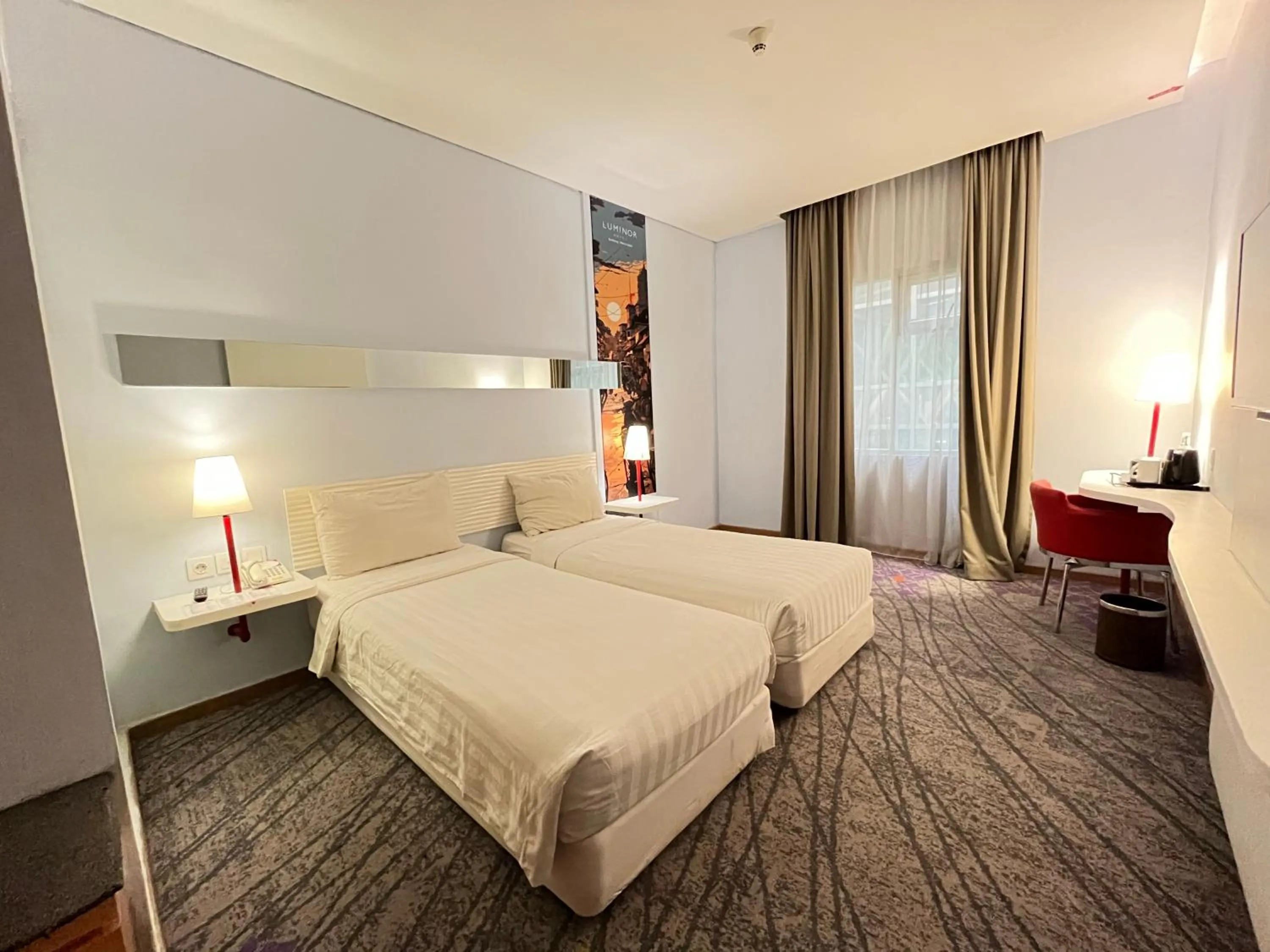 Bedroom, Bed in Luminor Hotel Metro Indah Bandung - Free Breakfast - Free Exclusive Gym - Free Aesthetic Afternoon Tea or Coffee