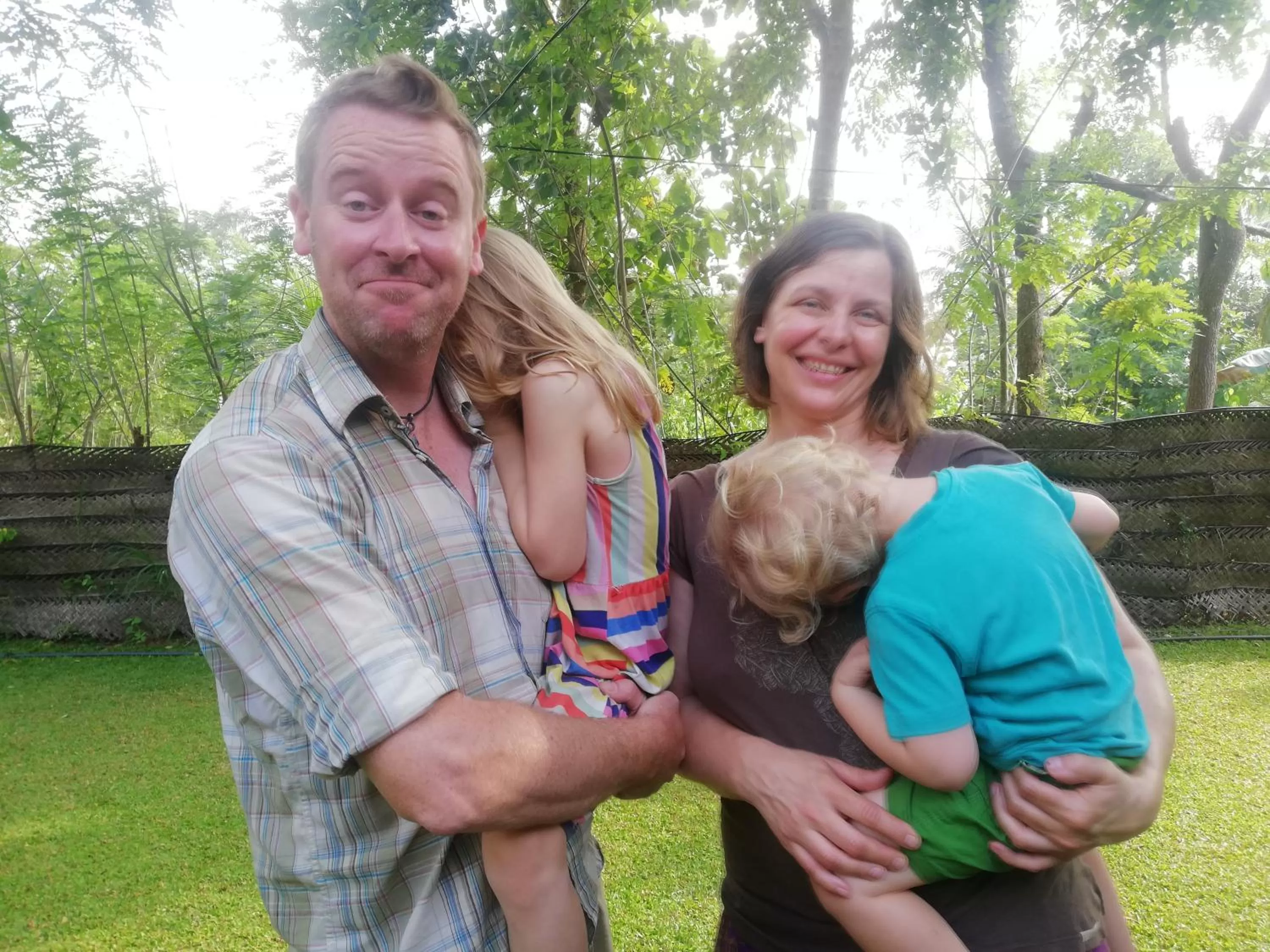 Family in Green Cottage