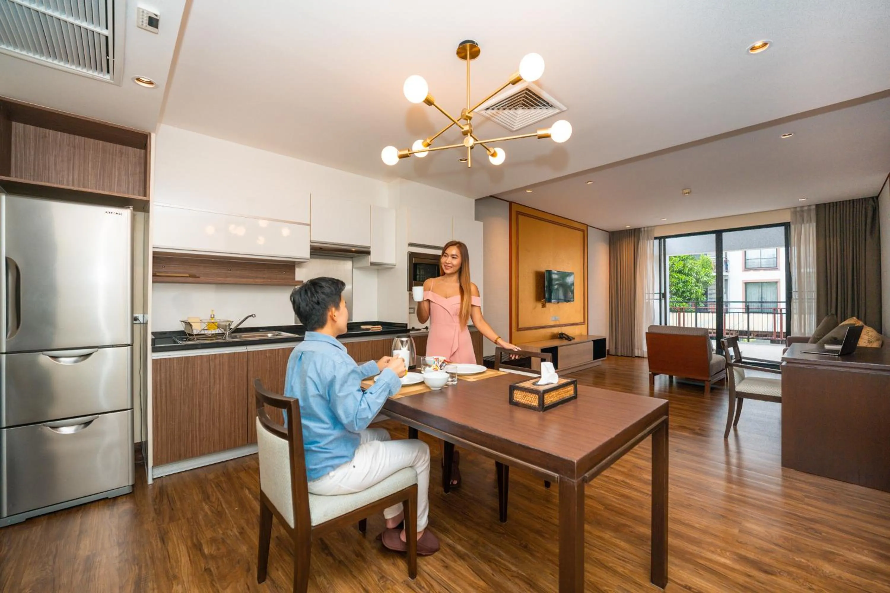 Living room in Amanta Hotel & Residence Ratchada