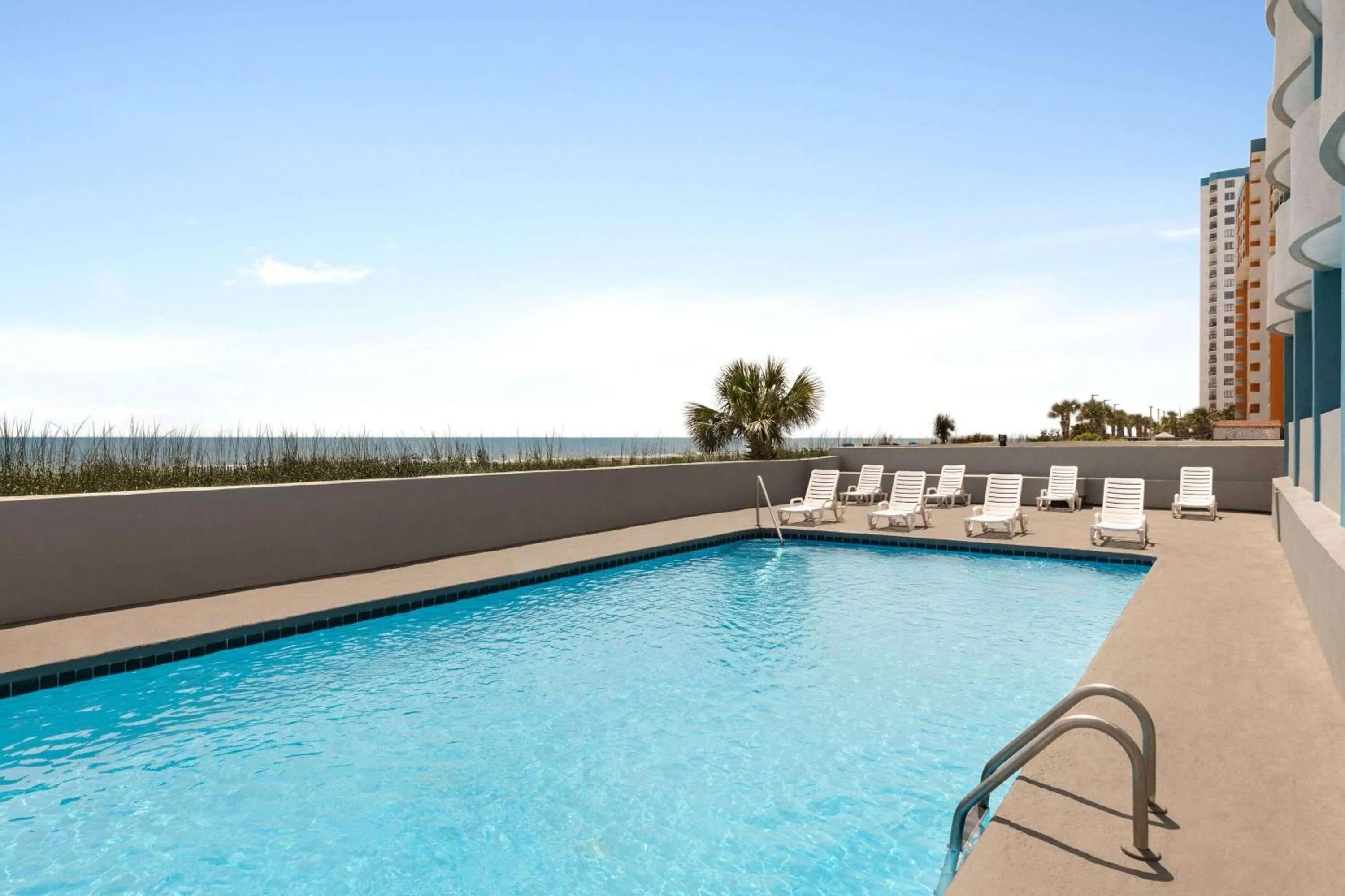 Pool view in Days Inn by Wyndham Myrtle Beach-Beach Front