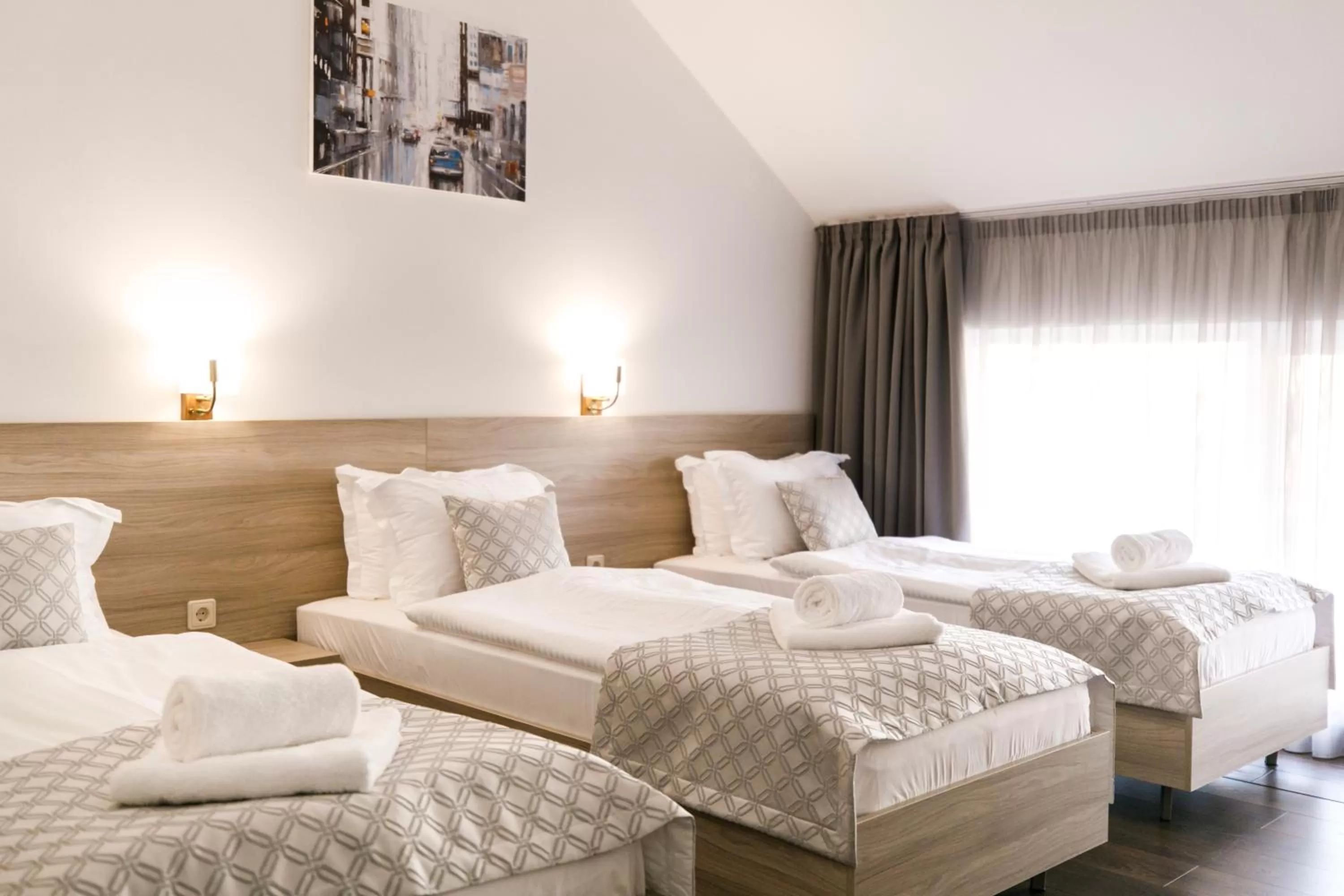 Bed in Hotel Antonio