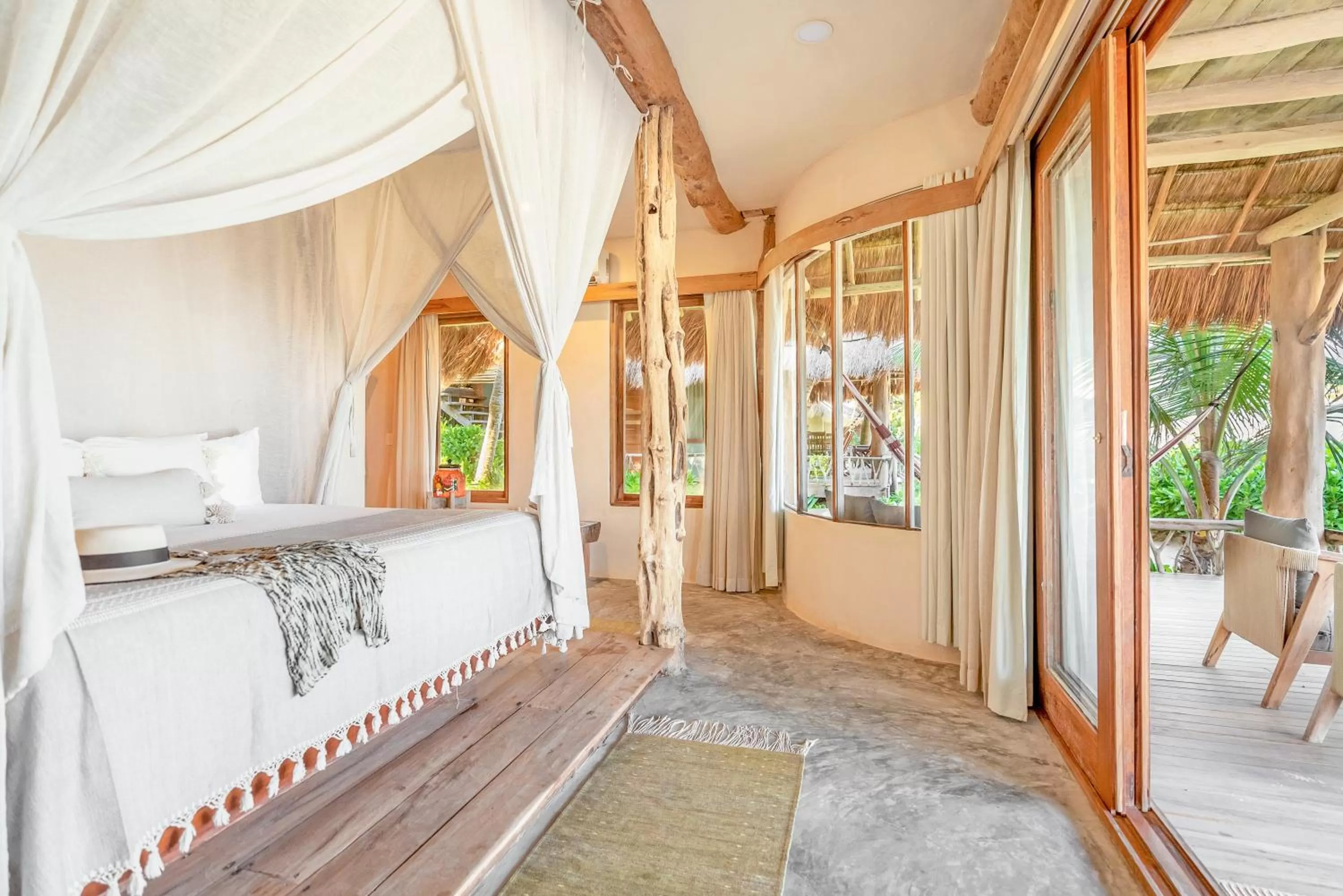 Bed in Ahau Tulum - Beachfront Hotel