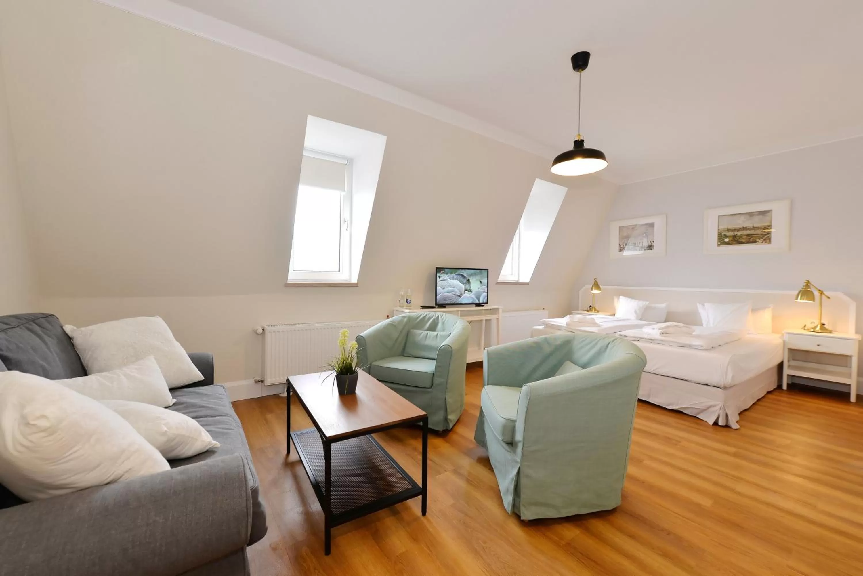 Bed in Hotel Stralsund