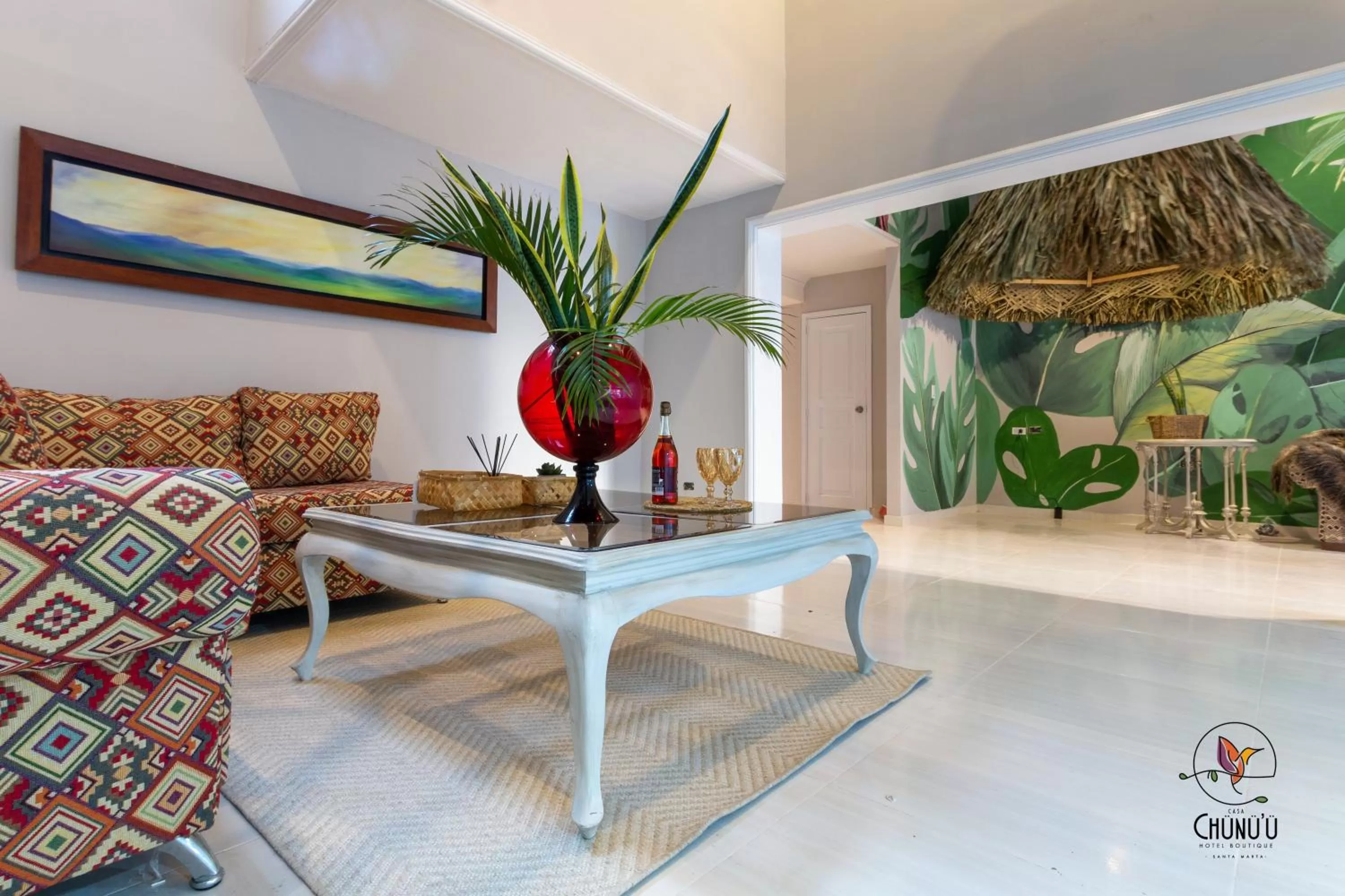 Seating area in Hotel Boutique CASA CHUNUU Santa Marta