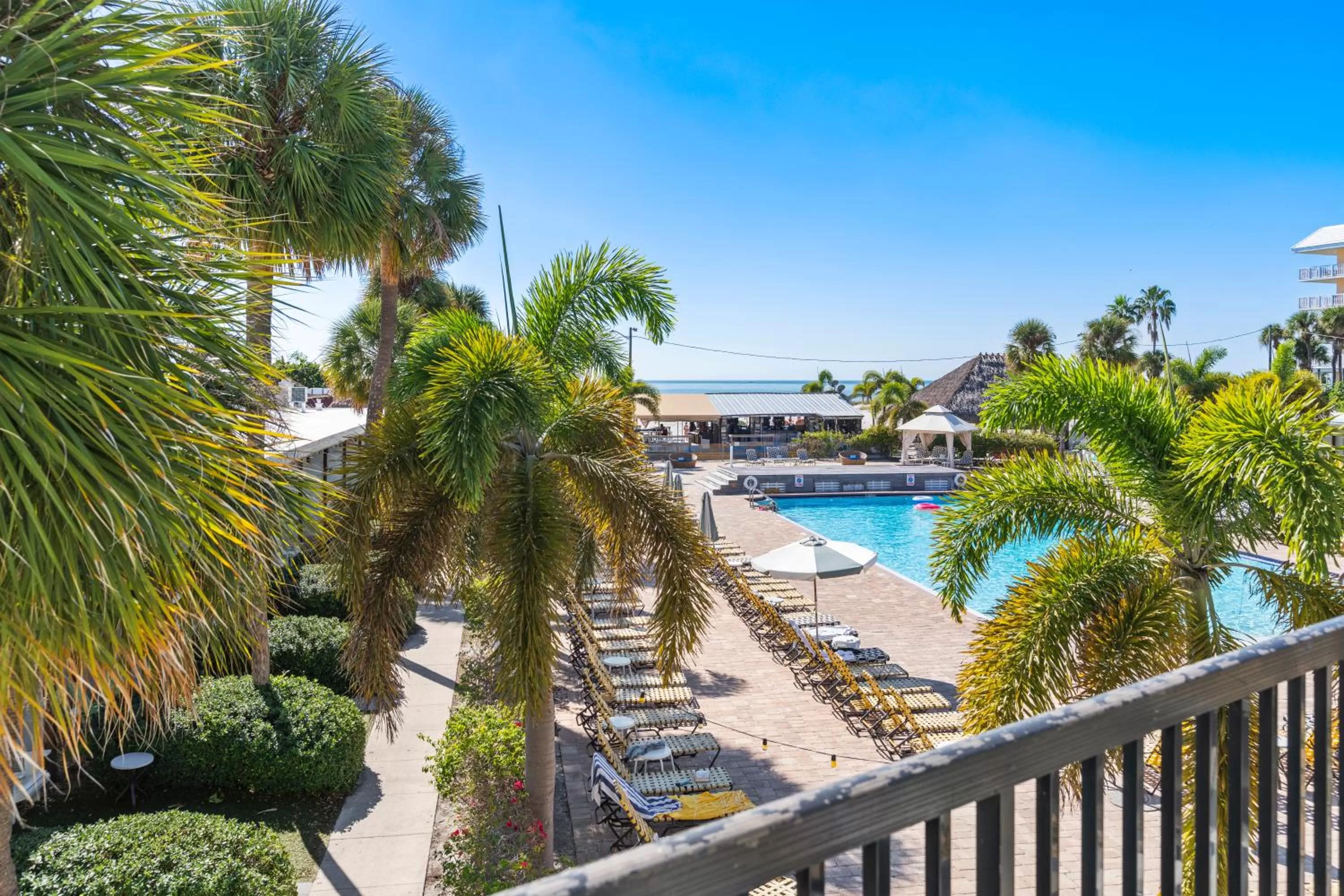 Pool view in Postcard Inn On The Beach