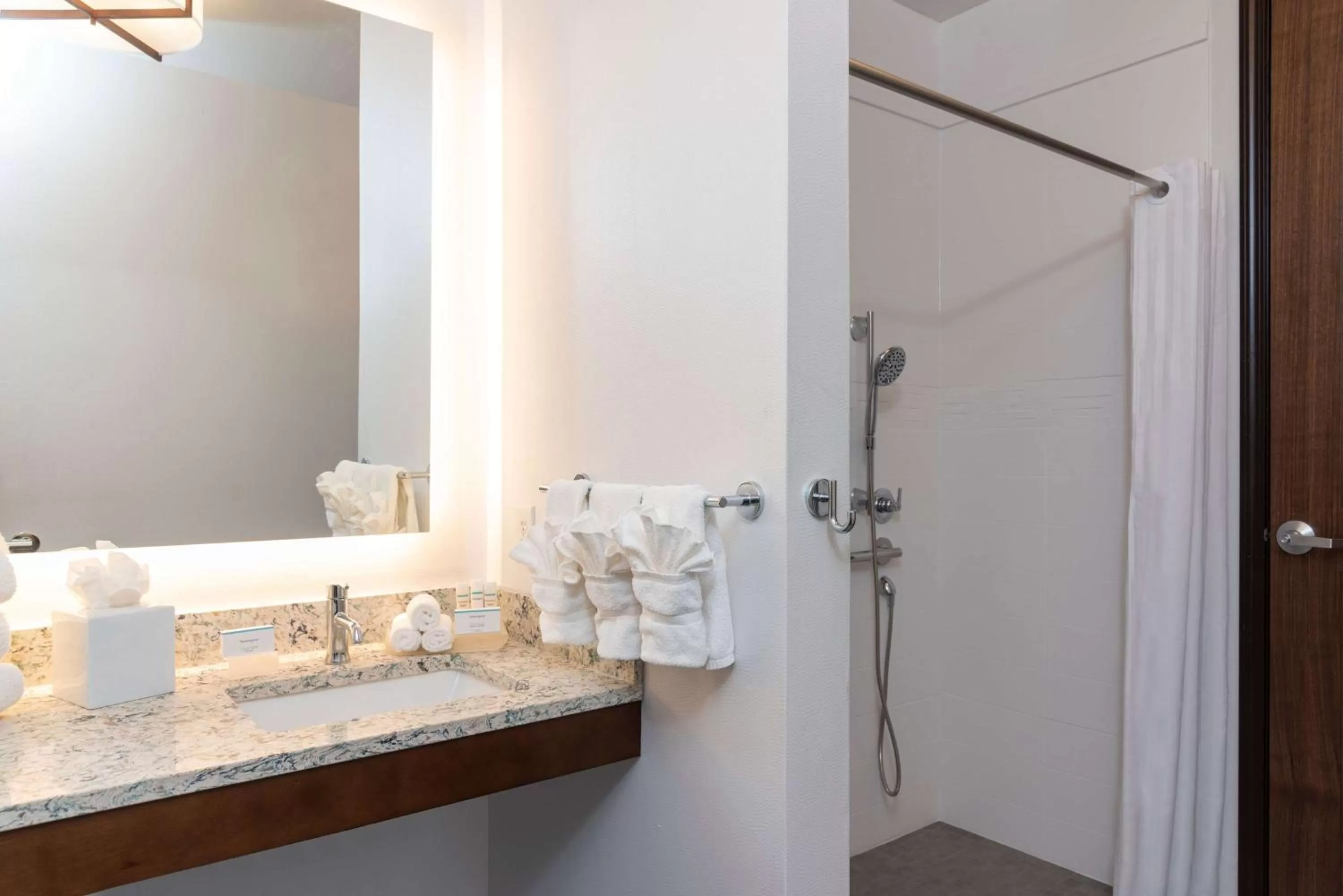 Bathroom in Homewood Suites by Hilton Indianapolis Downtown