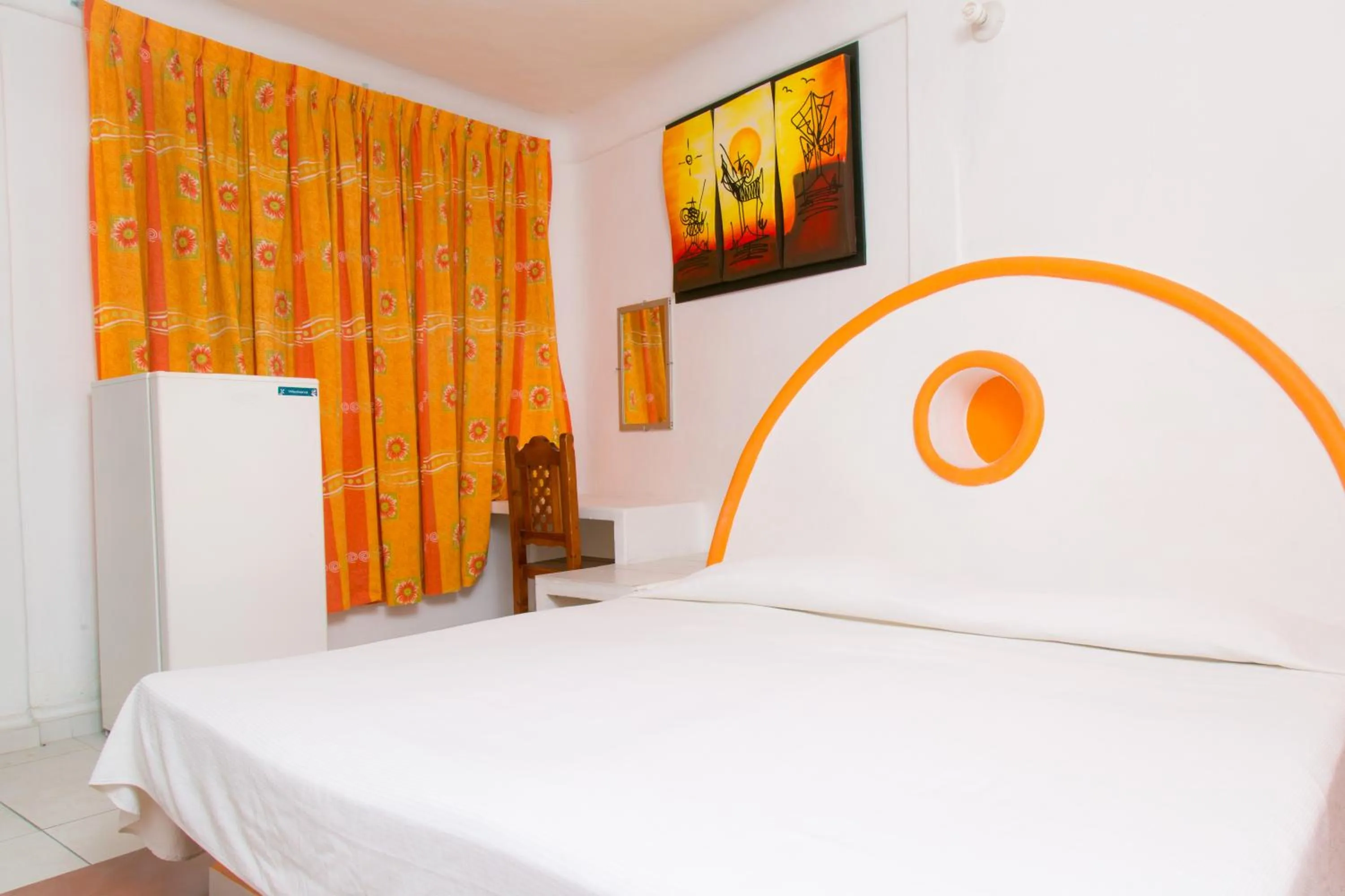 Bed in Hotel Acapulco