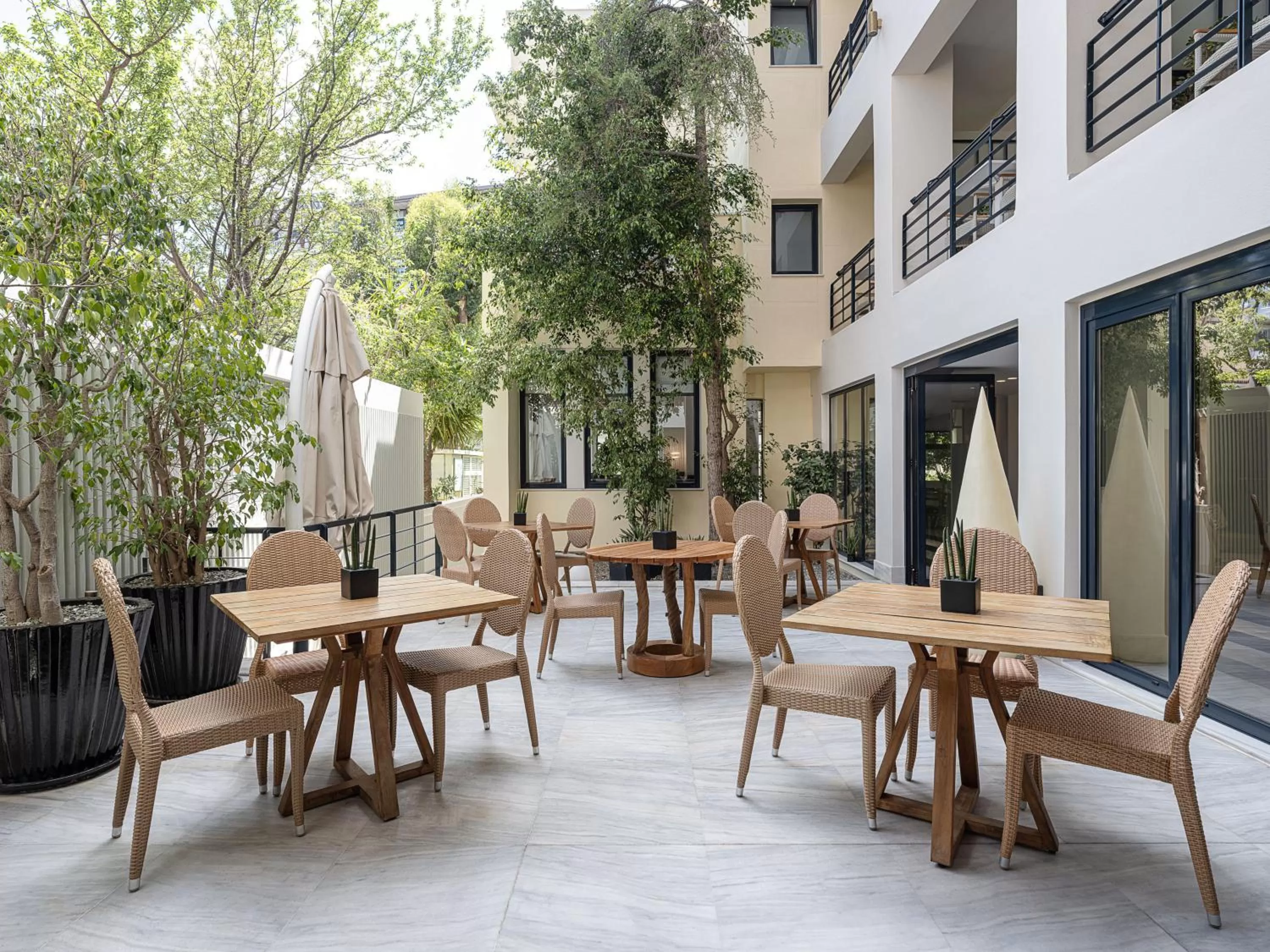 Patio in Avra City Boutique Hotel