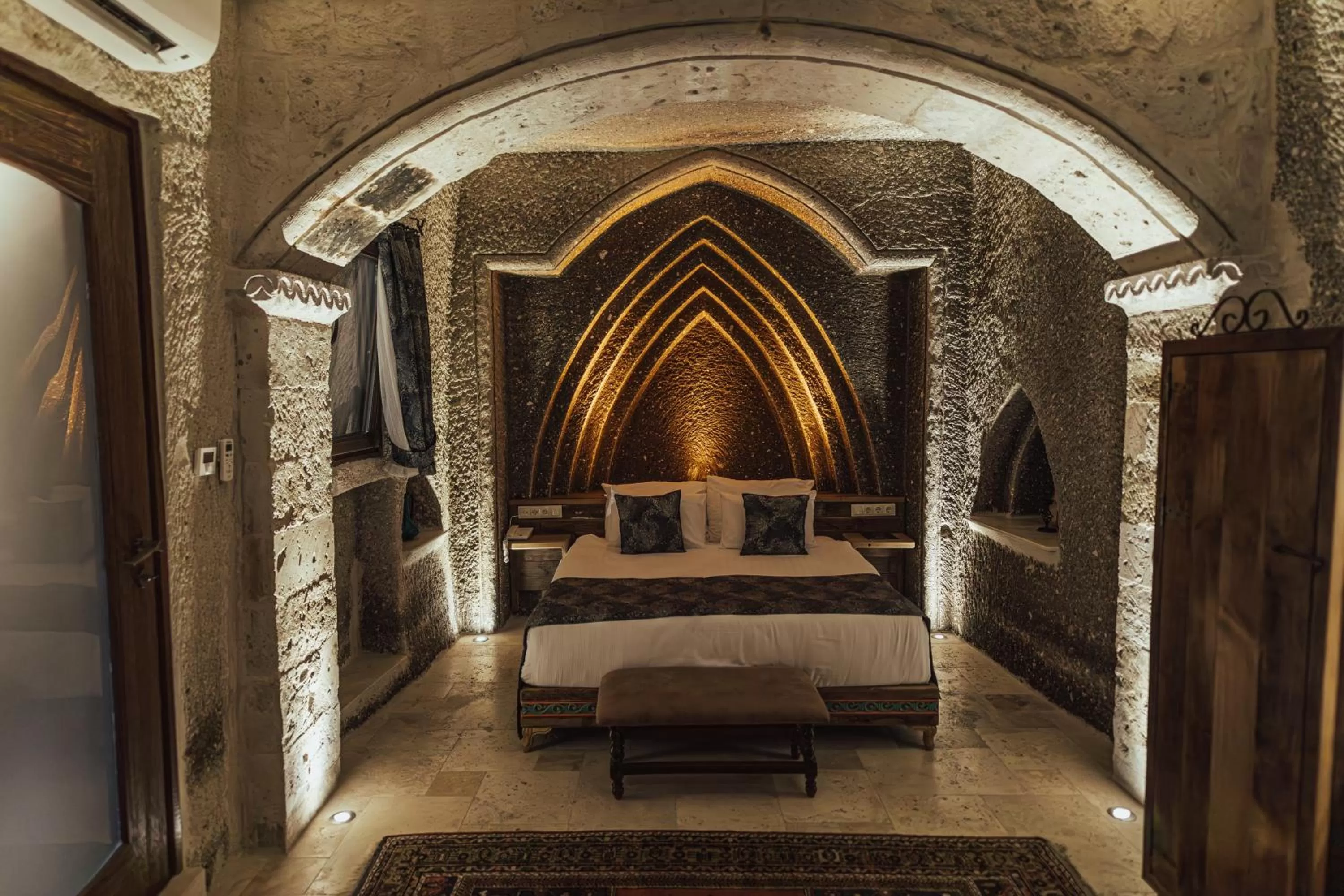 Bed in Şah Saray Cave Suites Halal Hotel