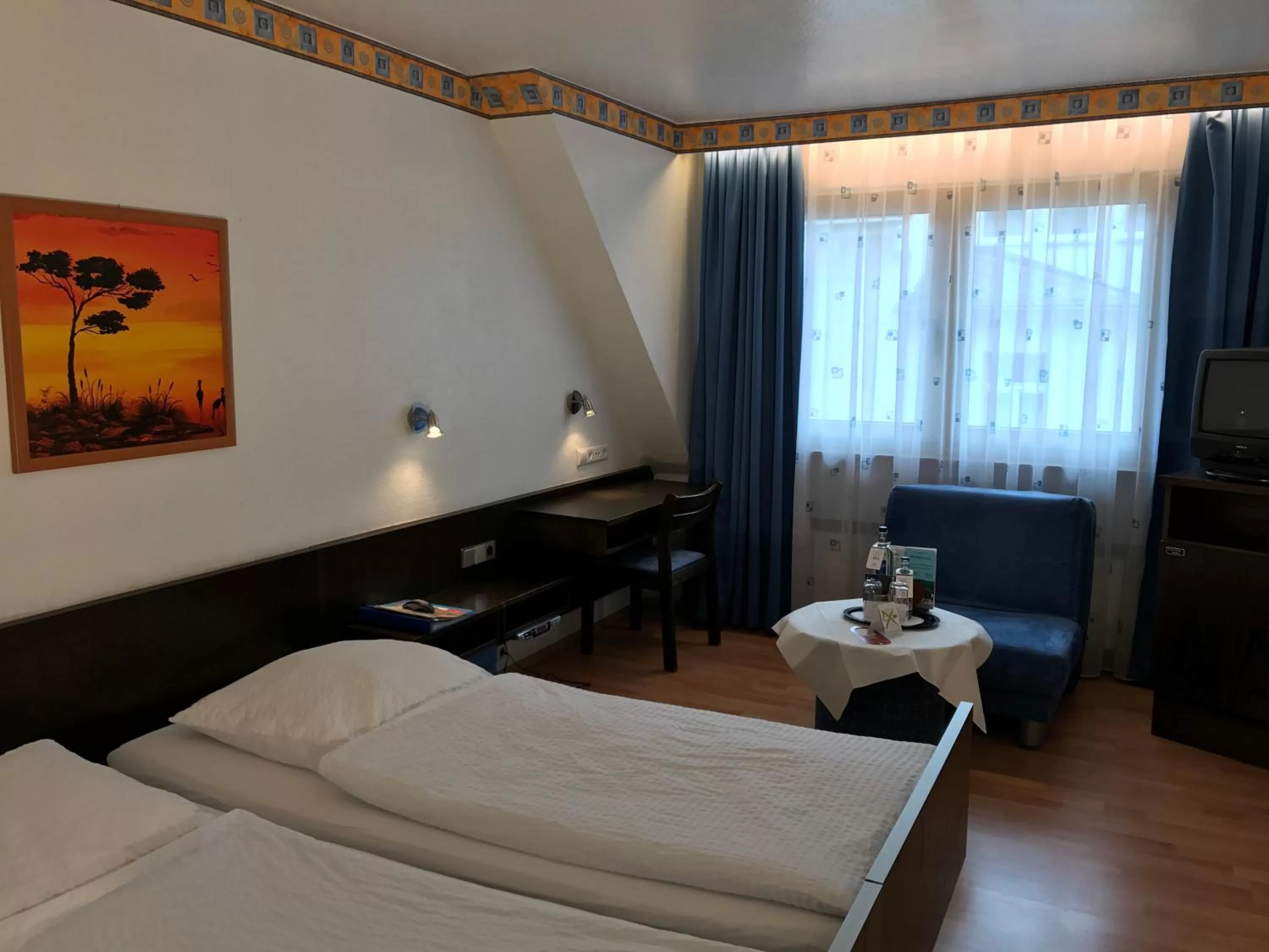 Photo of the whole room, Bed in Hotel Rheinlust