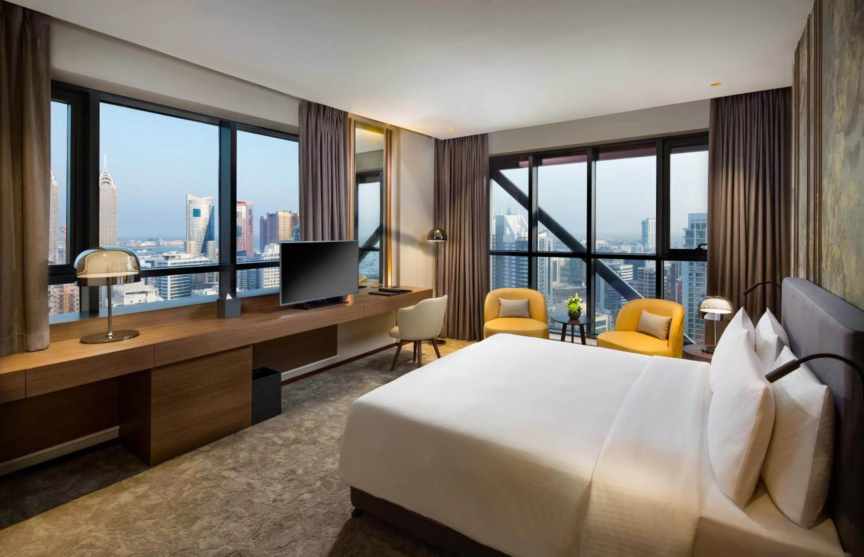 View (from property/room), Bed in Millennium Place Barsha Heights Hotel