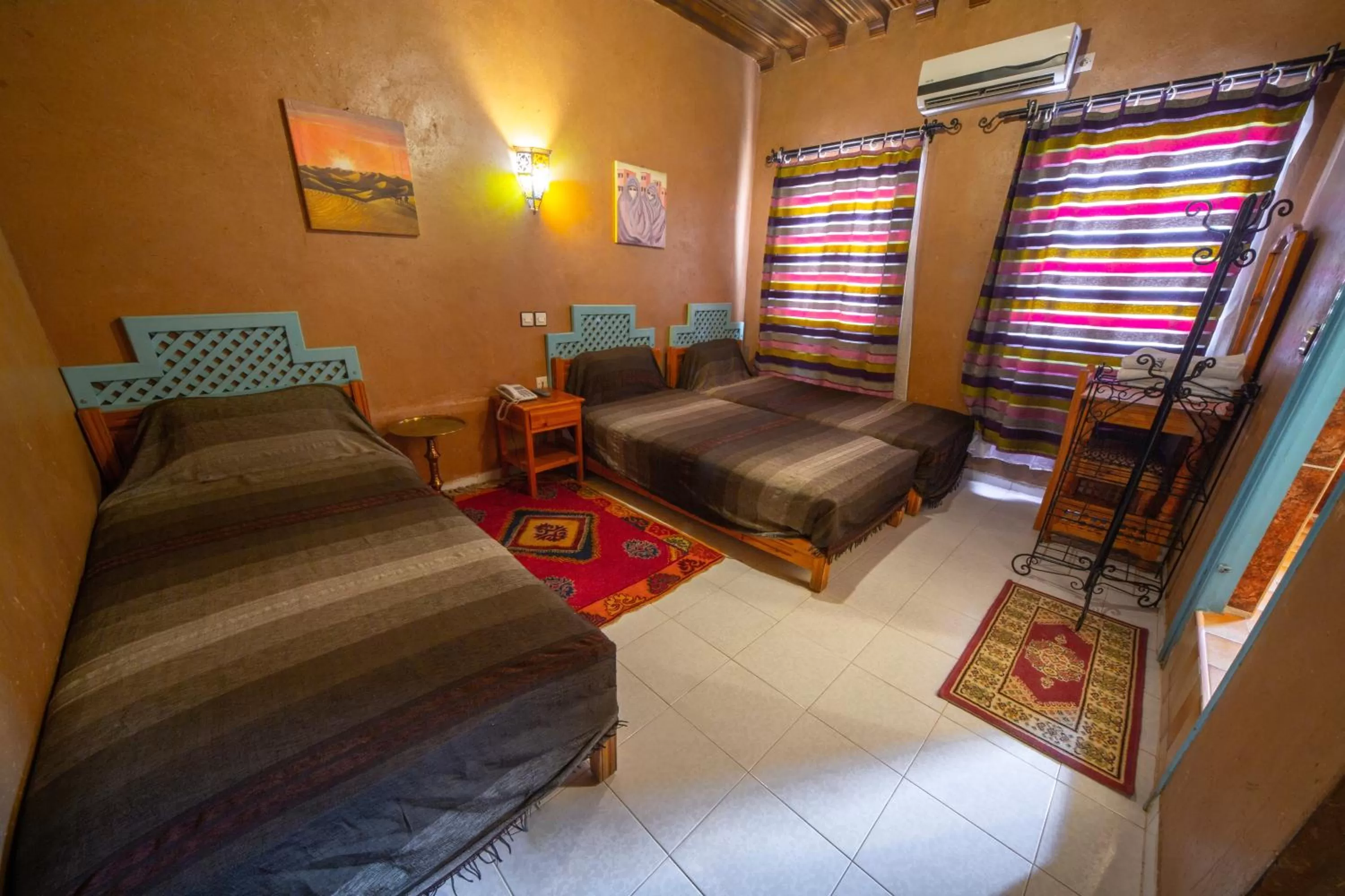 Bed in Hôtel Restaurant Zaghro