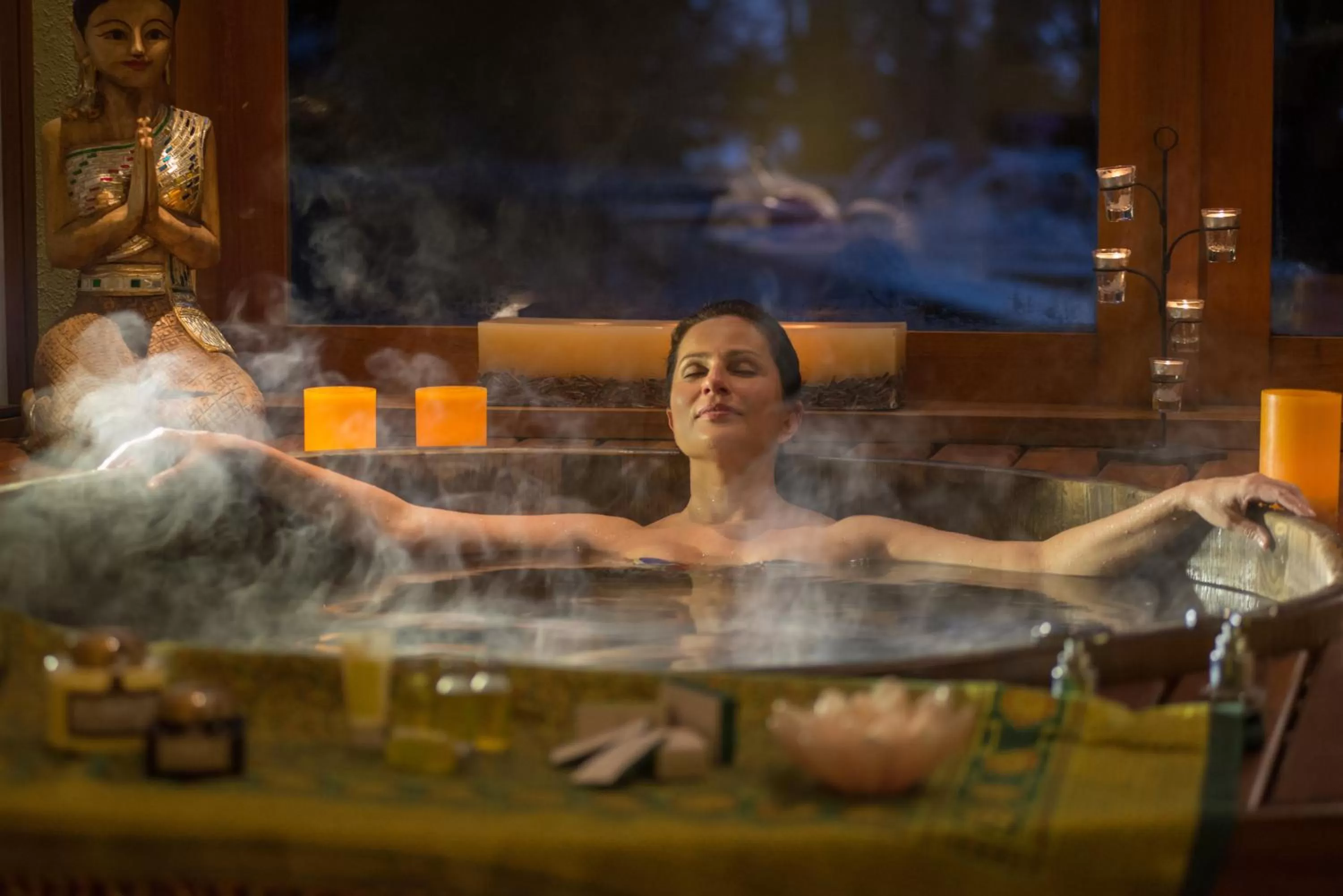 Hot Spring Bath in Kuriuwa Hotel