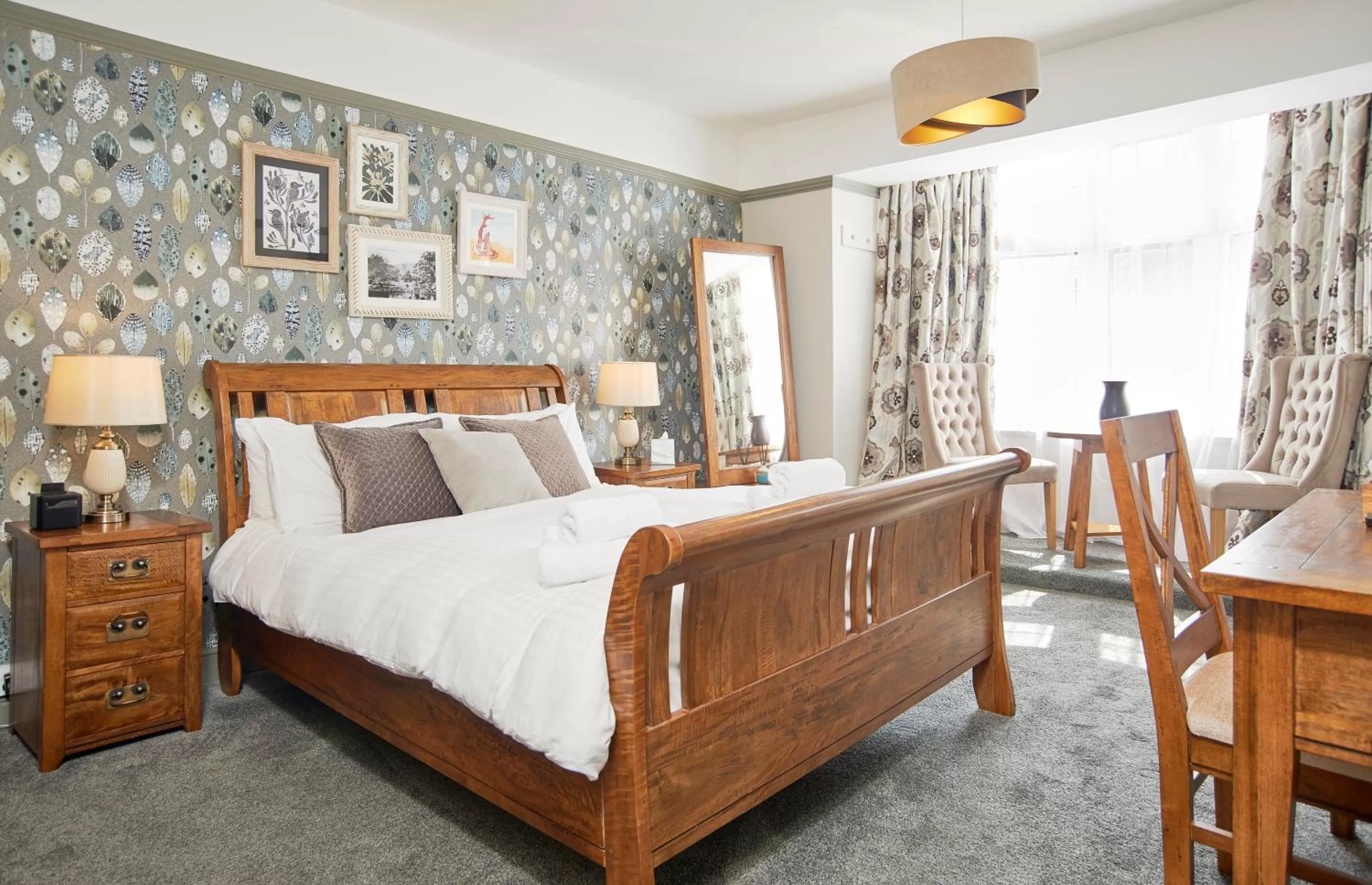 Bed in The Angel Inn Hotel