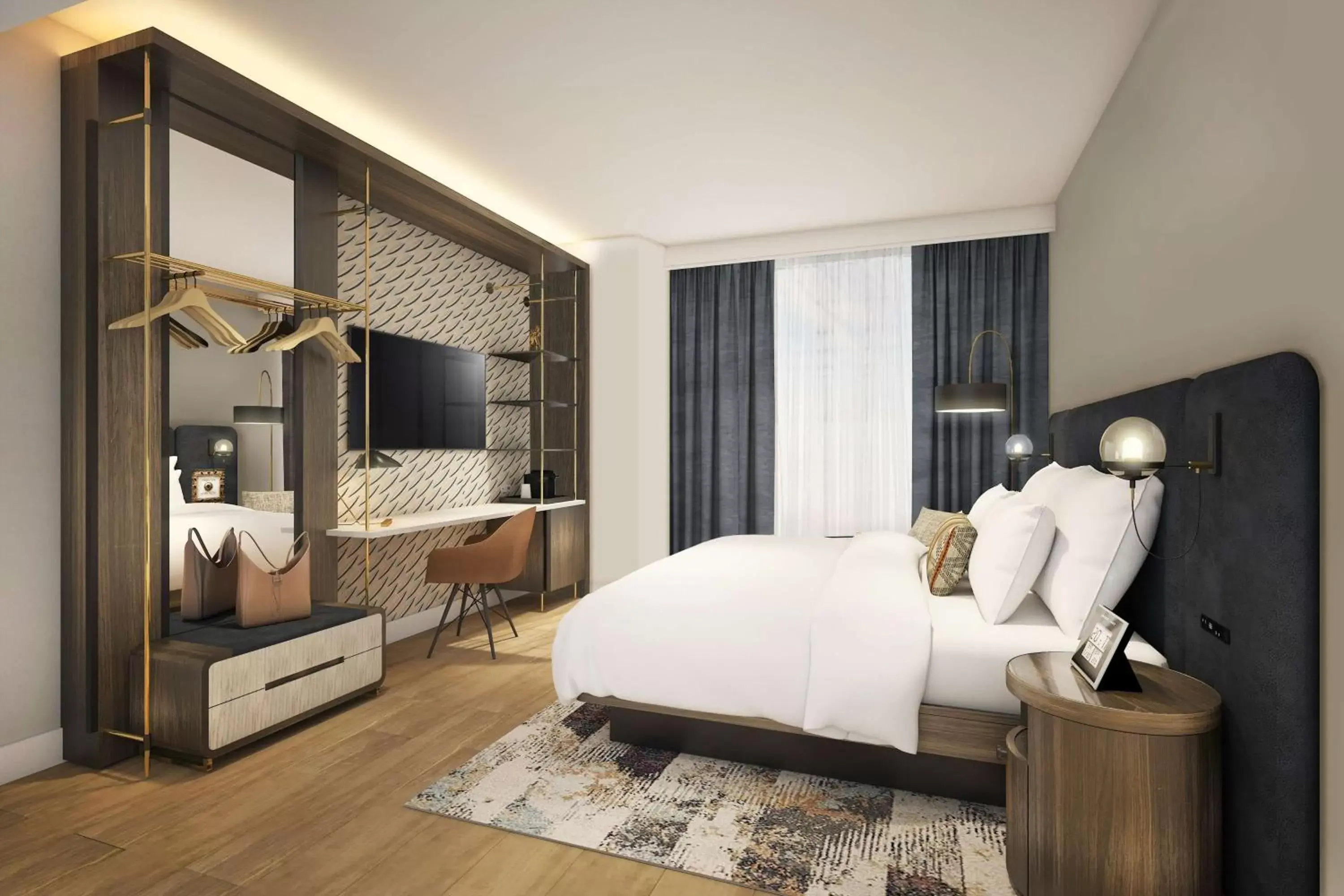 King Room - Hearing Access in Hotel West & Main Conshohocken, Tapestry Collection Hilton King Room - Hearing Access in Hotel West & Main Conshohocken, Tapestry Collection Hilton