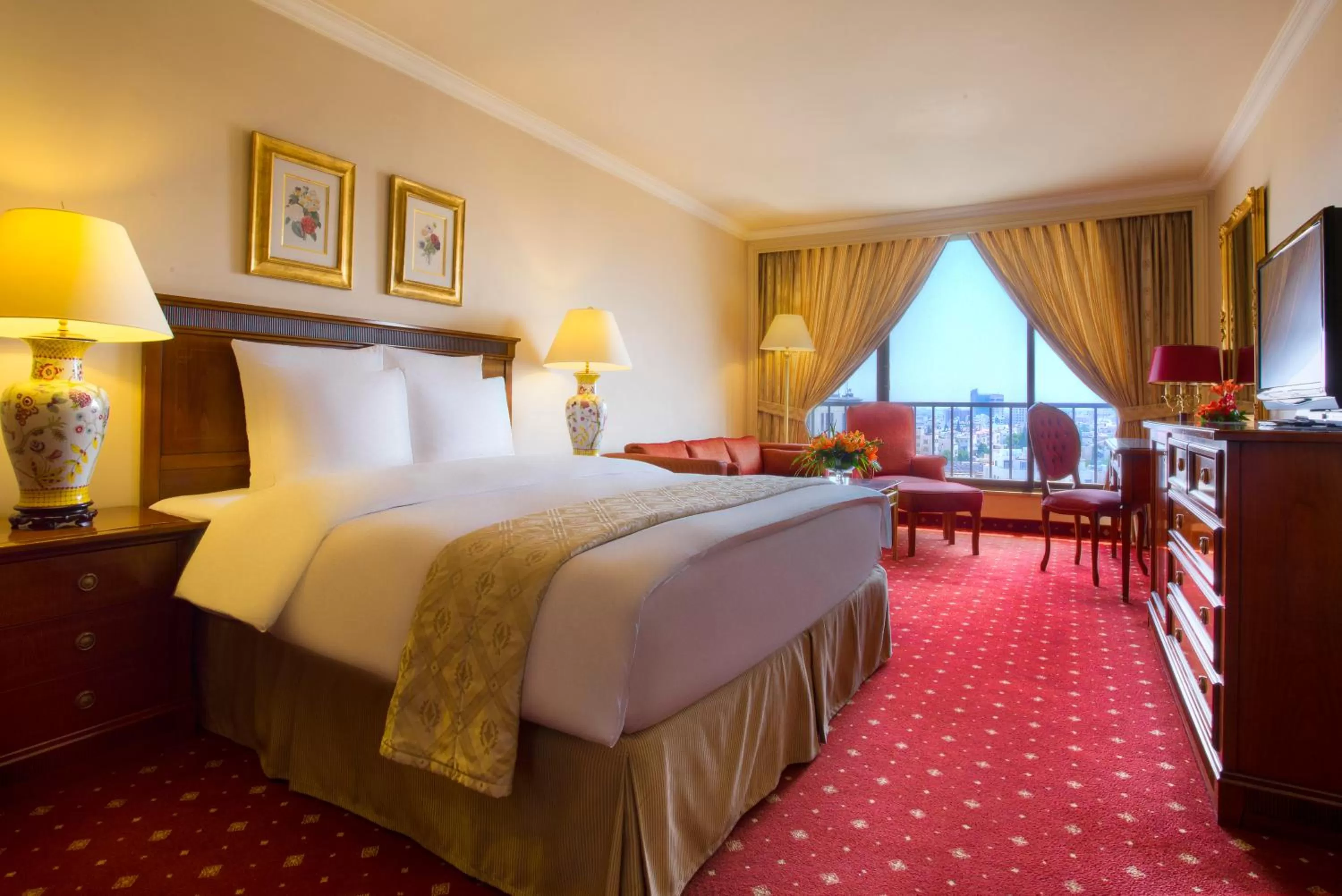 City view, Bed in Regency Palace Amman