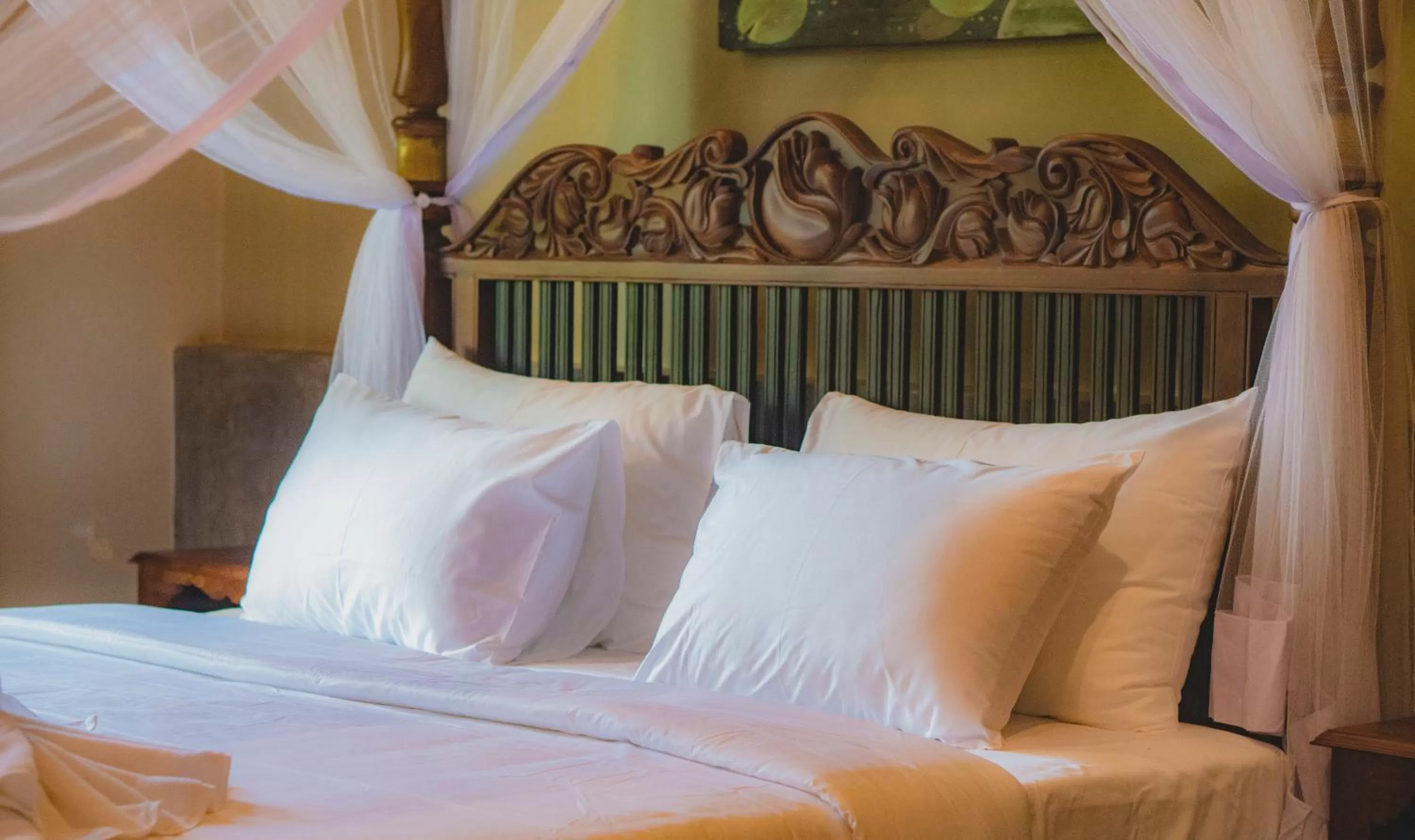 Bed in Ayur Ayur Resort & Ayurveda Retreat