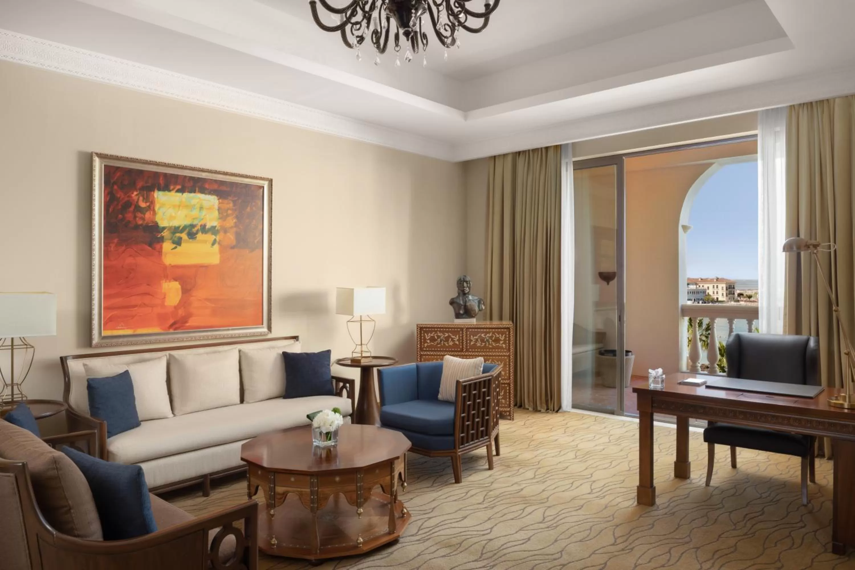 Living room in Marsa Malaz Kempinski, The Pearl