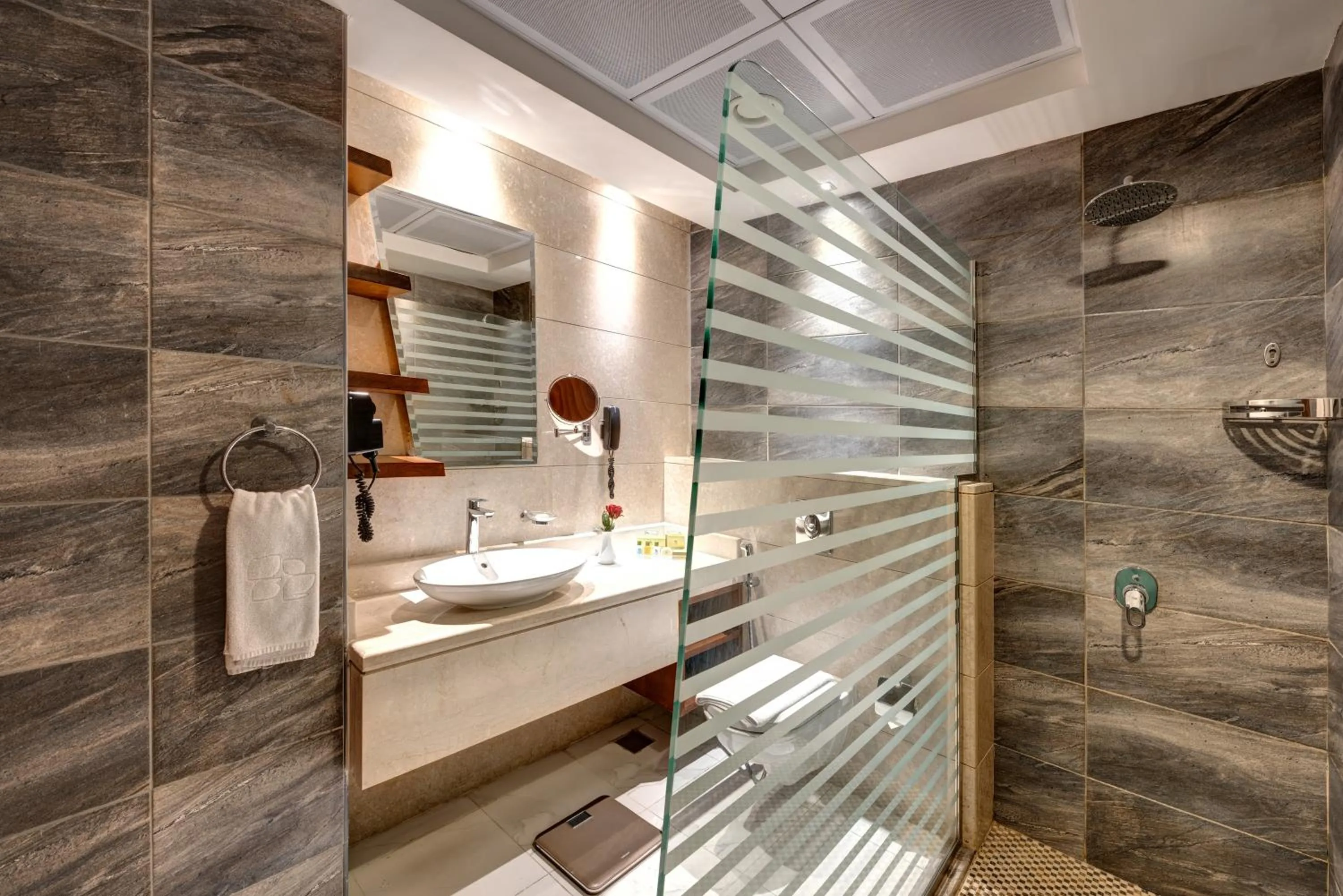 Bathroom in Rose Park Hotel - Al Barsha, Opposite Metro Station