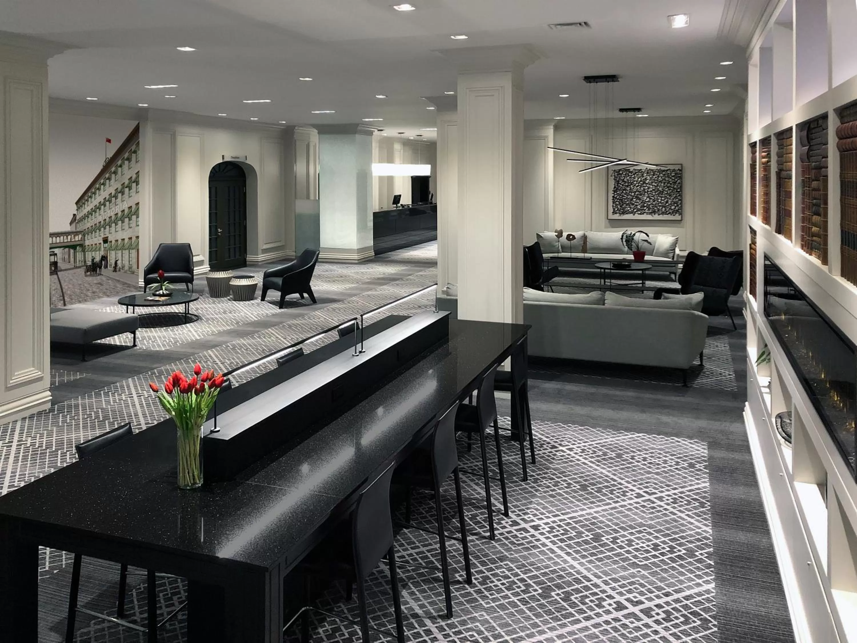 Lobby or reception in Hotel Manoir Victoria