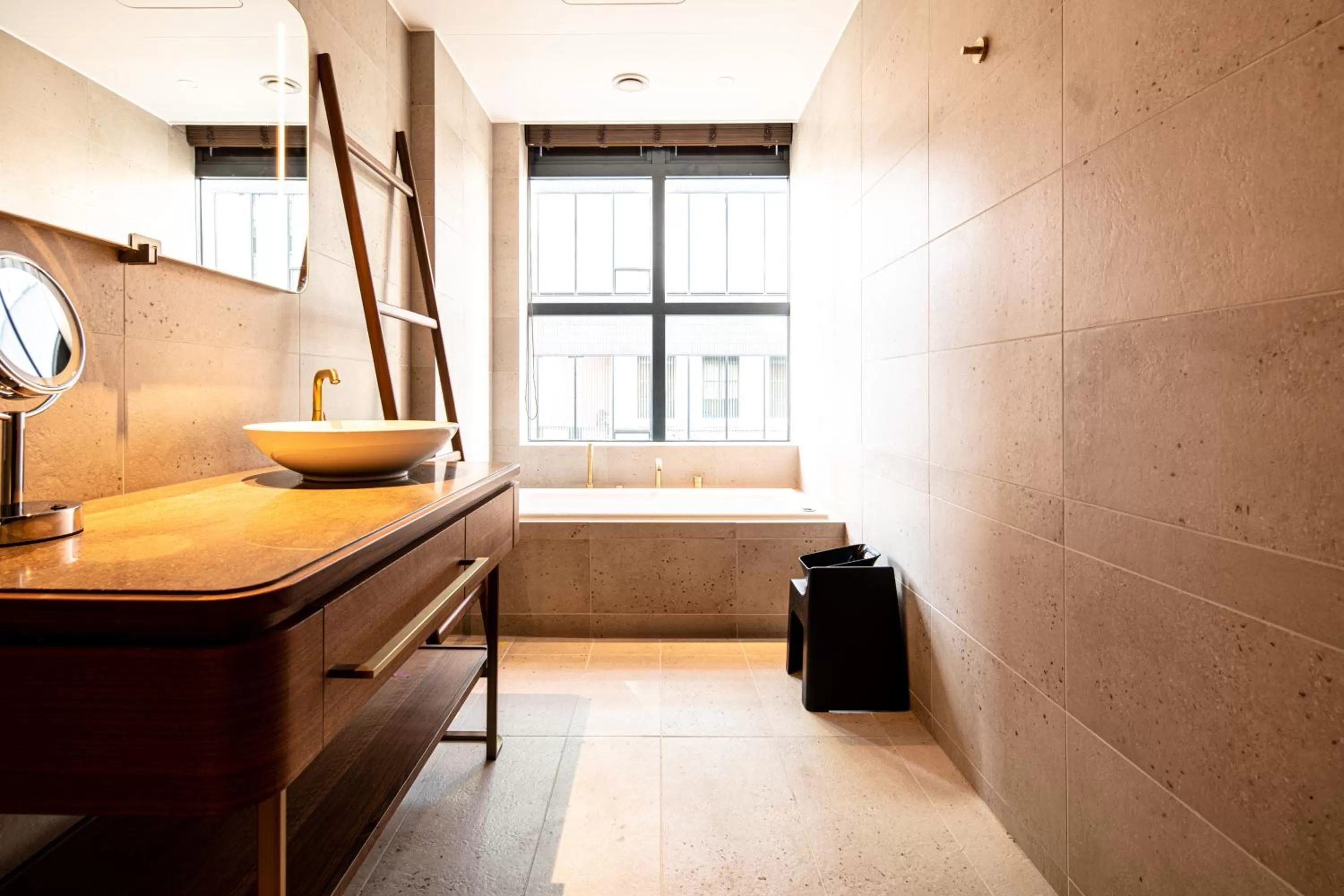 Bathroom, Bed in THE BASICS FUKUOKA