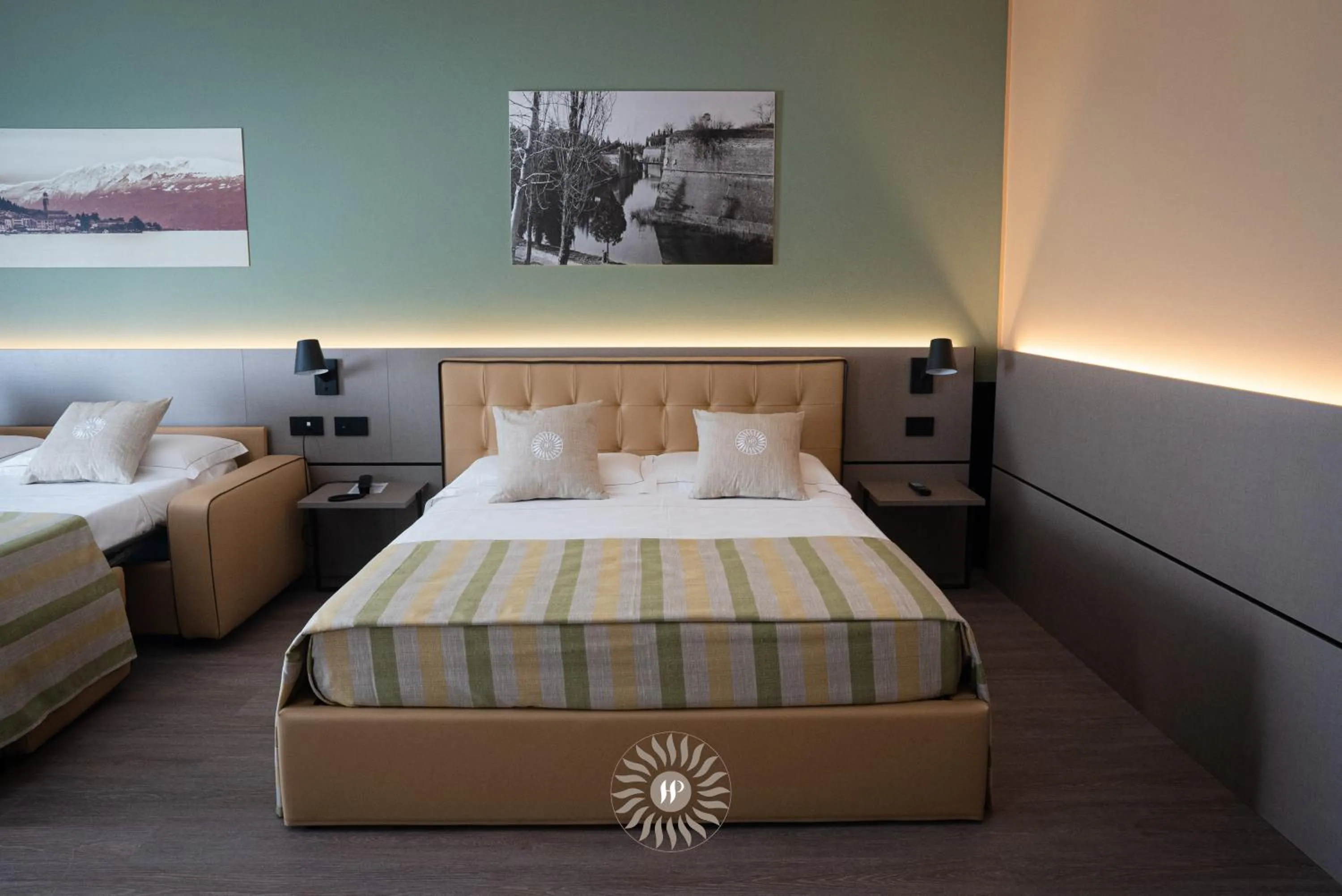 Bed in Hotel Puccini