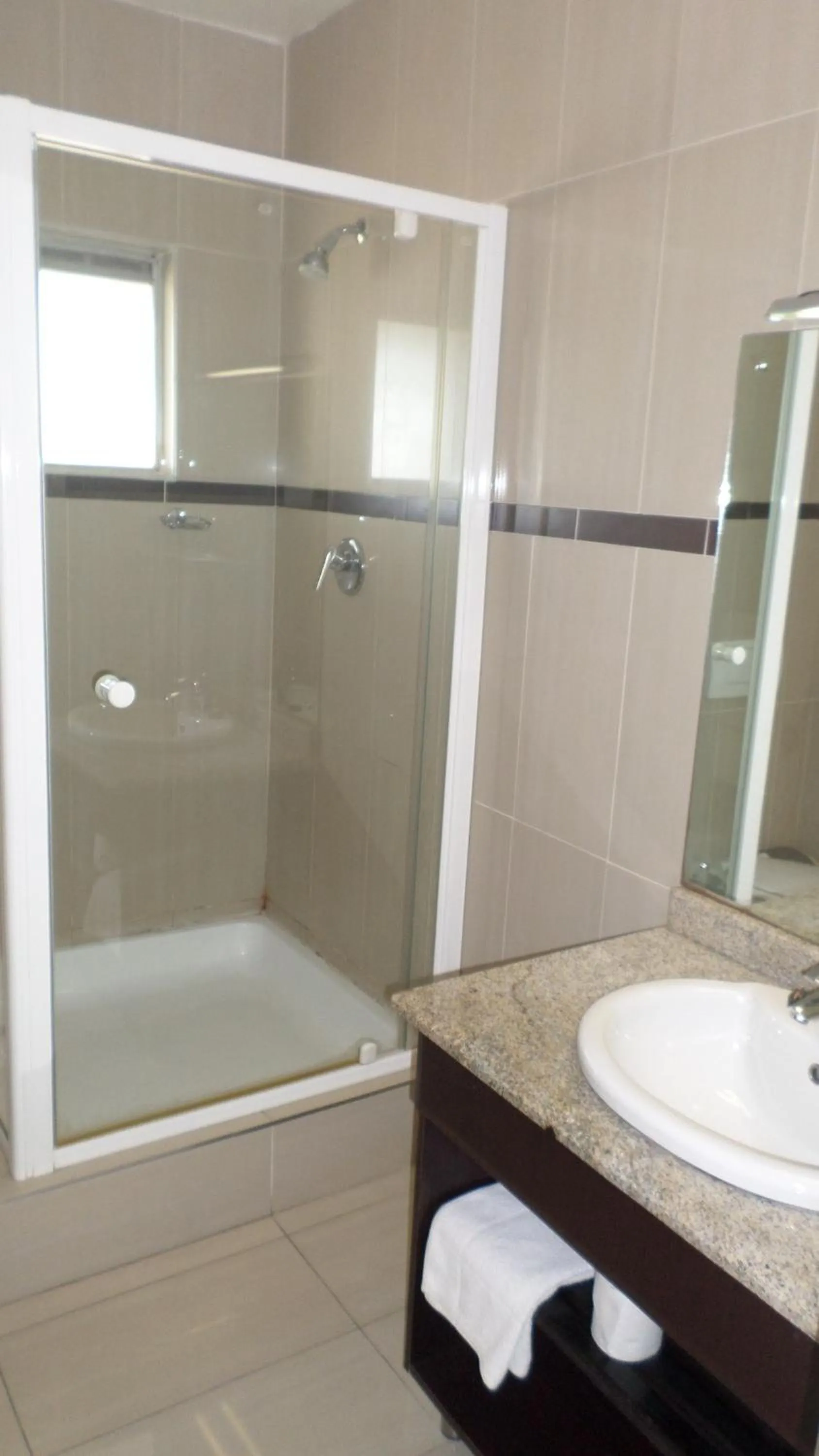 Shower in Coastlands Durban Self Catering Holiday Apartments