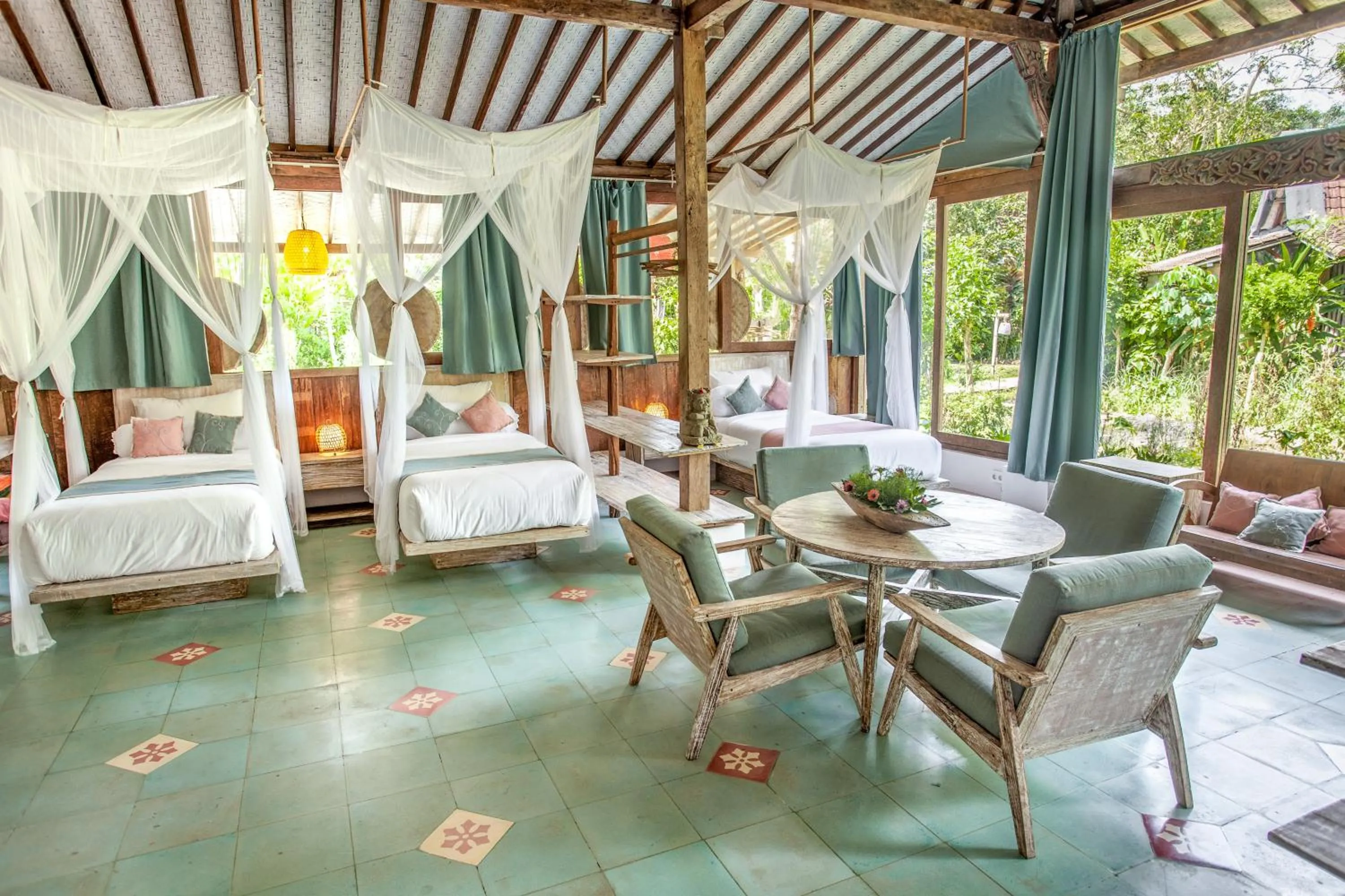 Living room, Bed in Swasti Eco Cottages