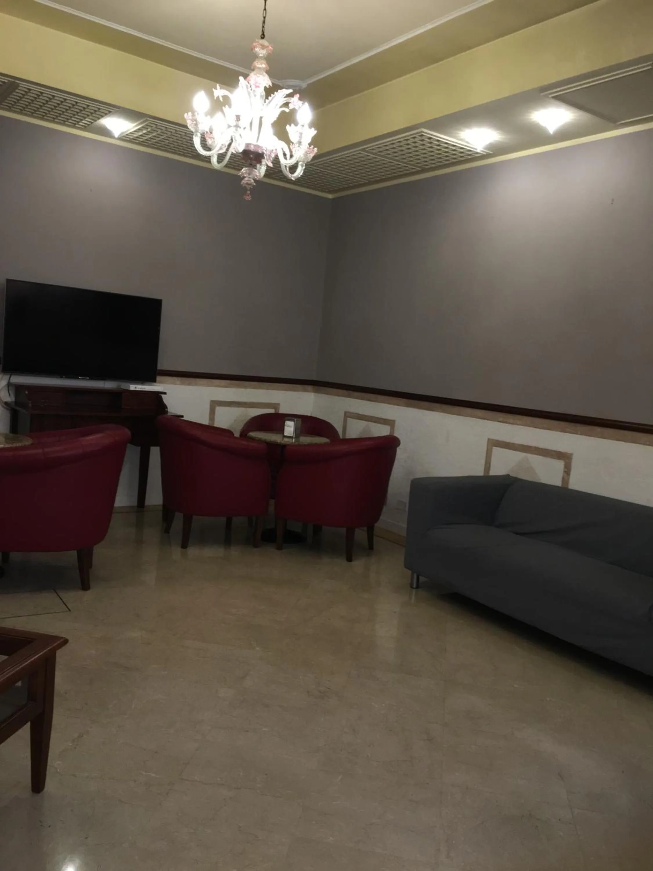 Communal lounge/ TV room in Hotel Ducale