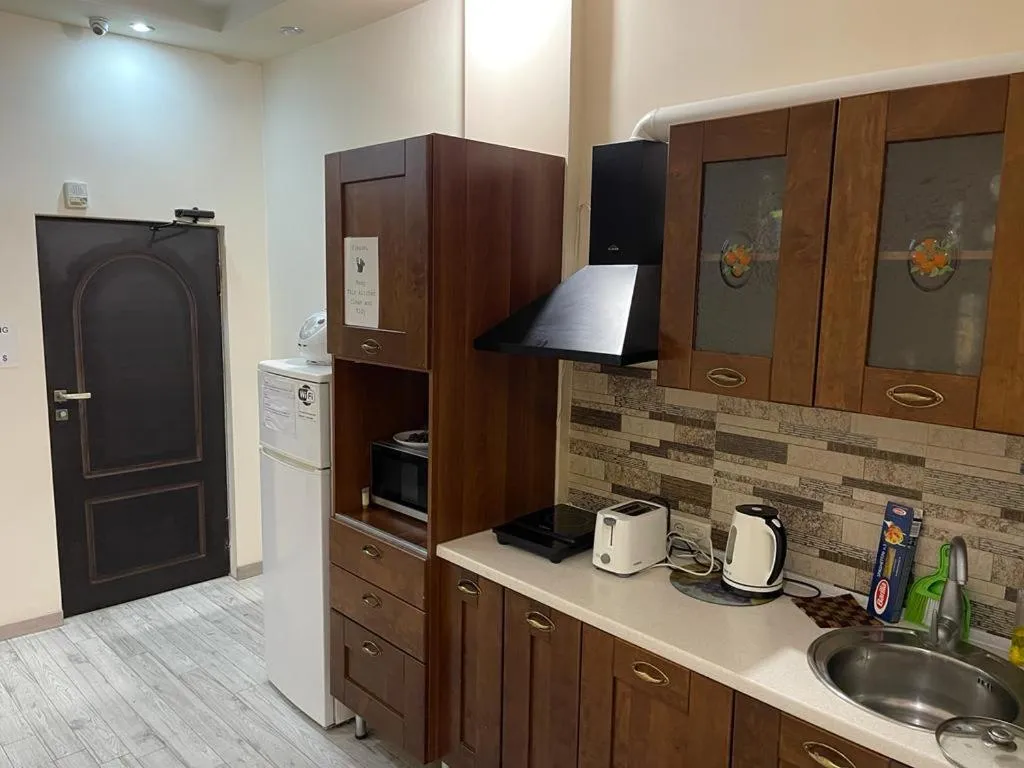 Communal kitchen in Yerevan Hostel