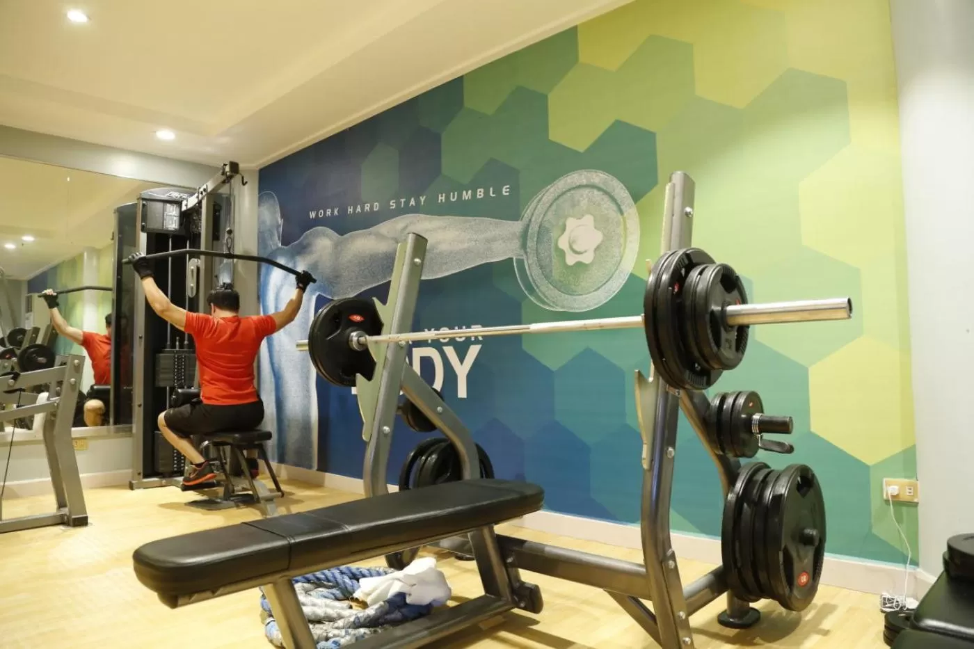 Fitness centre/facilities in Villa Caceres Hotel