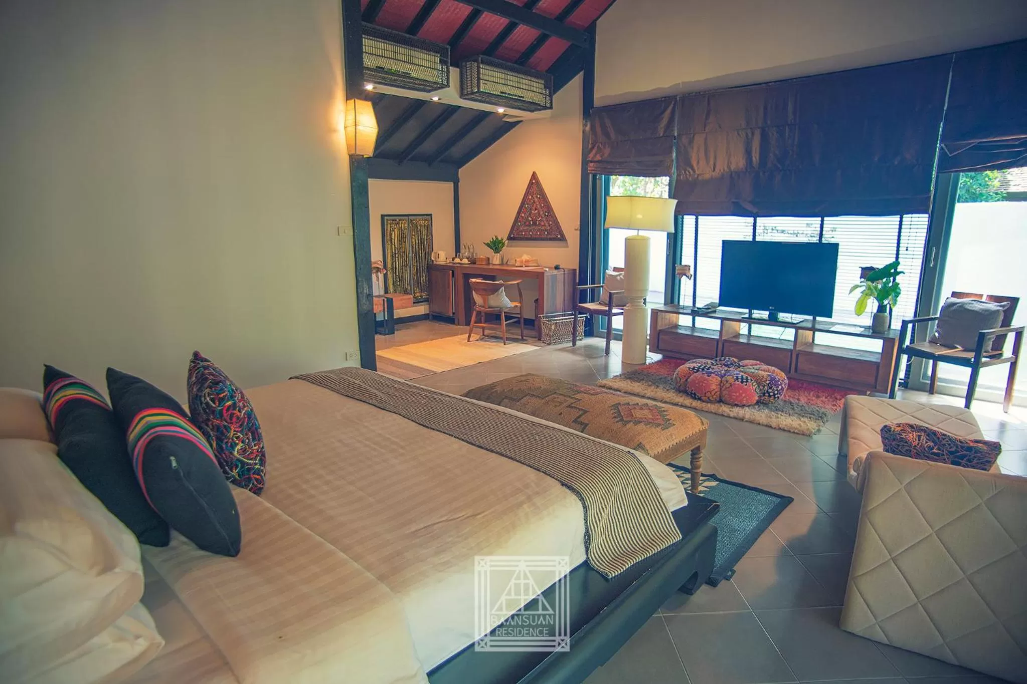 Bedroom in Baan Suan Residence เฮือนพักบ้านสวน