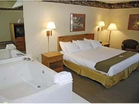 Photo of the whole room, Bed in Pellston Lodge