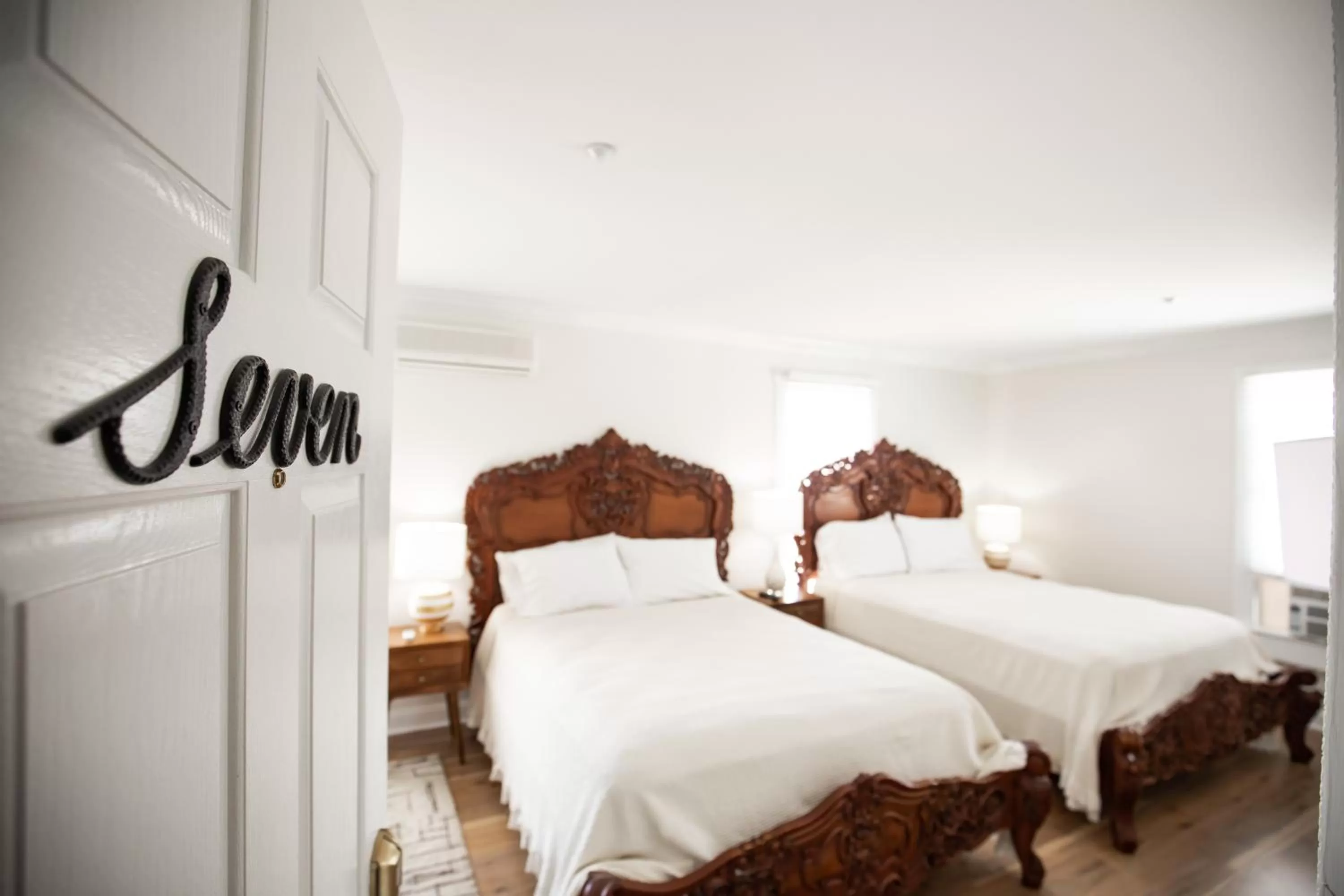 Bed in Elaine's Cape May Boutique Hotel