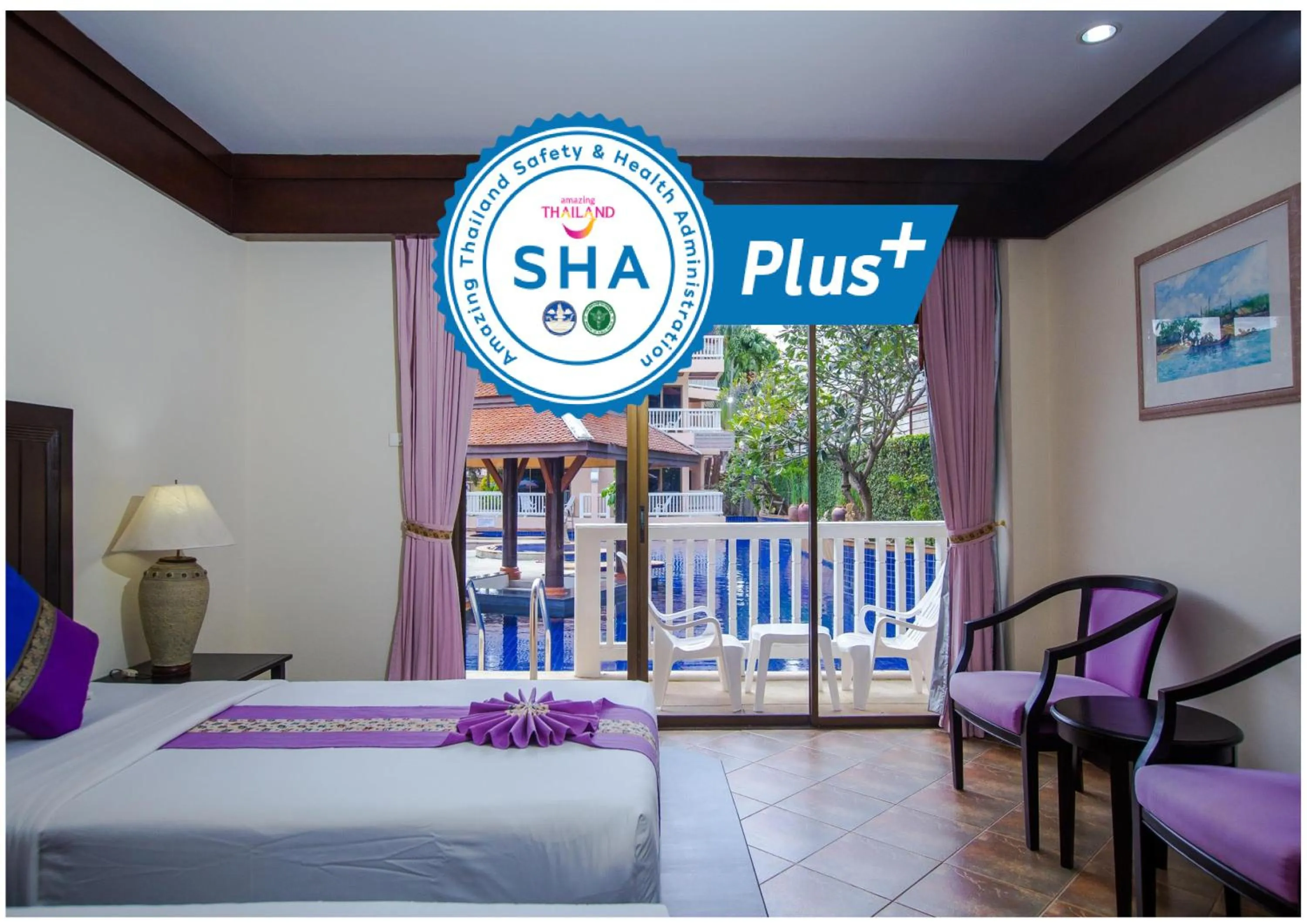 Bed in Kata Poolside Resort SHA Extra Plus