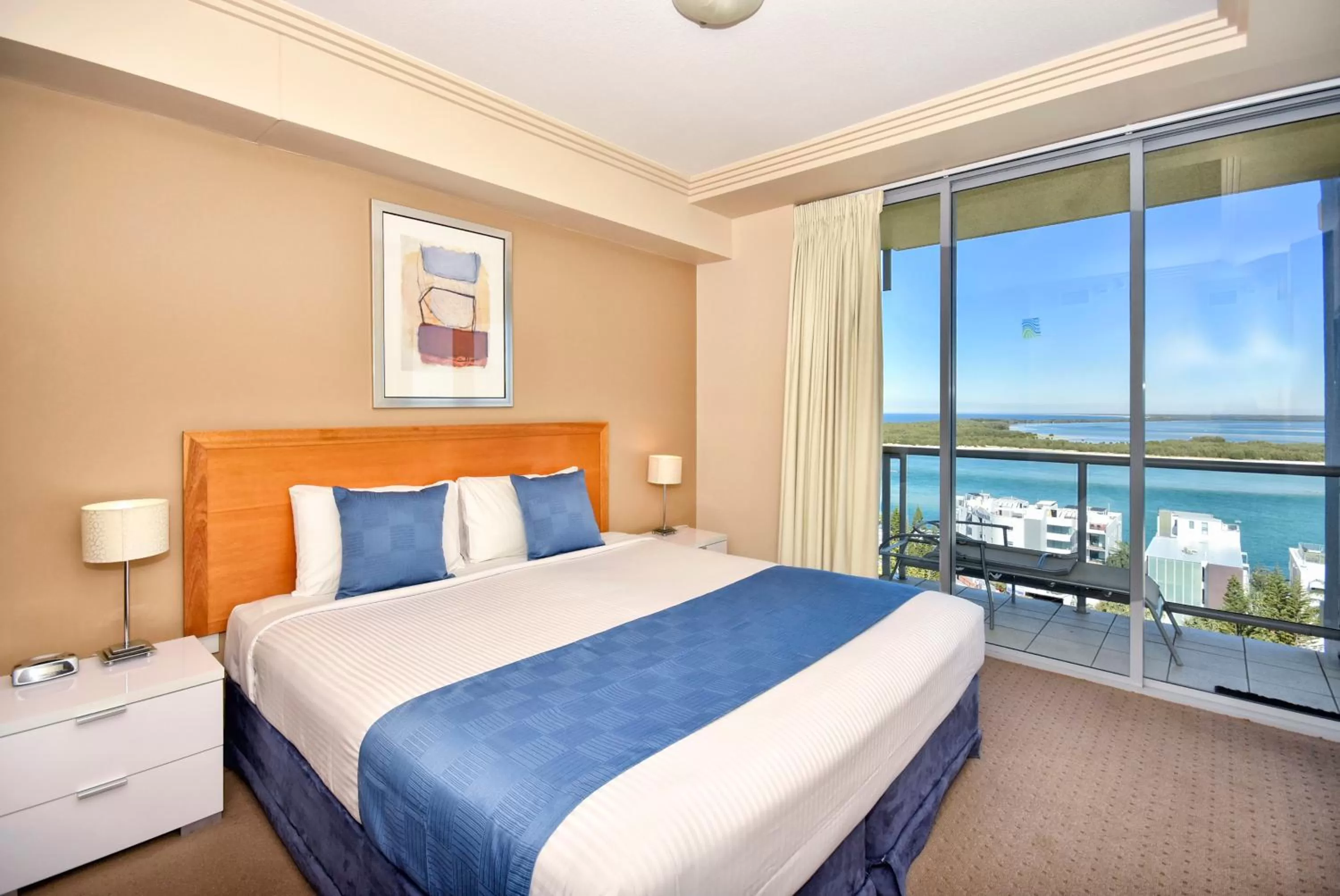 View (from property/room), Bed in Pumicestone Blue