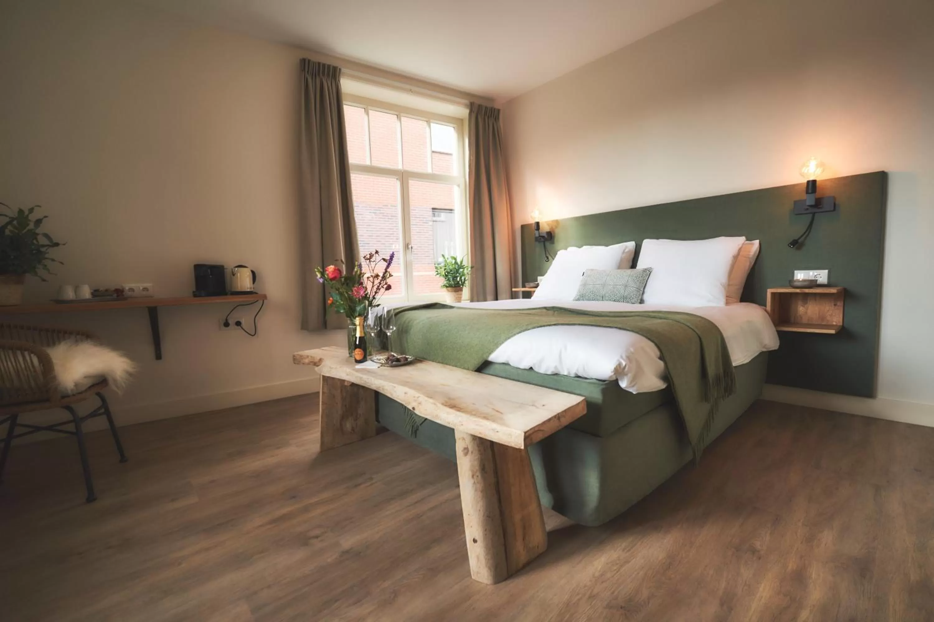 Bedroom, Bed in Dorpsherberg De Roskam