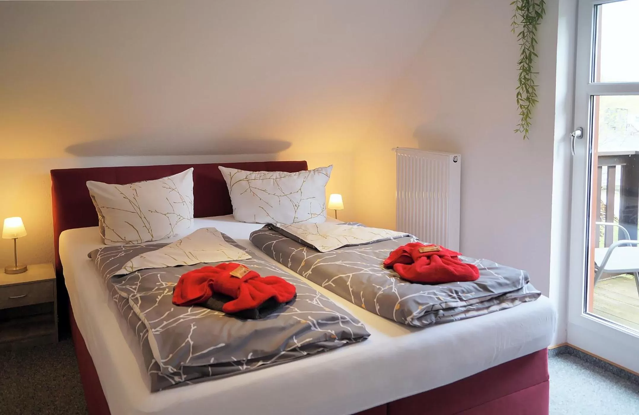 Bed in Erzgebirgshotel Misnia Bärenfels