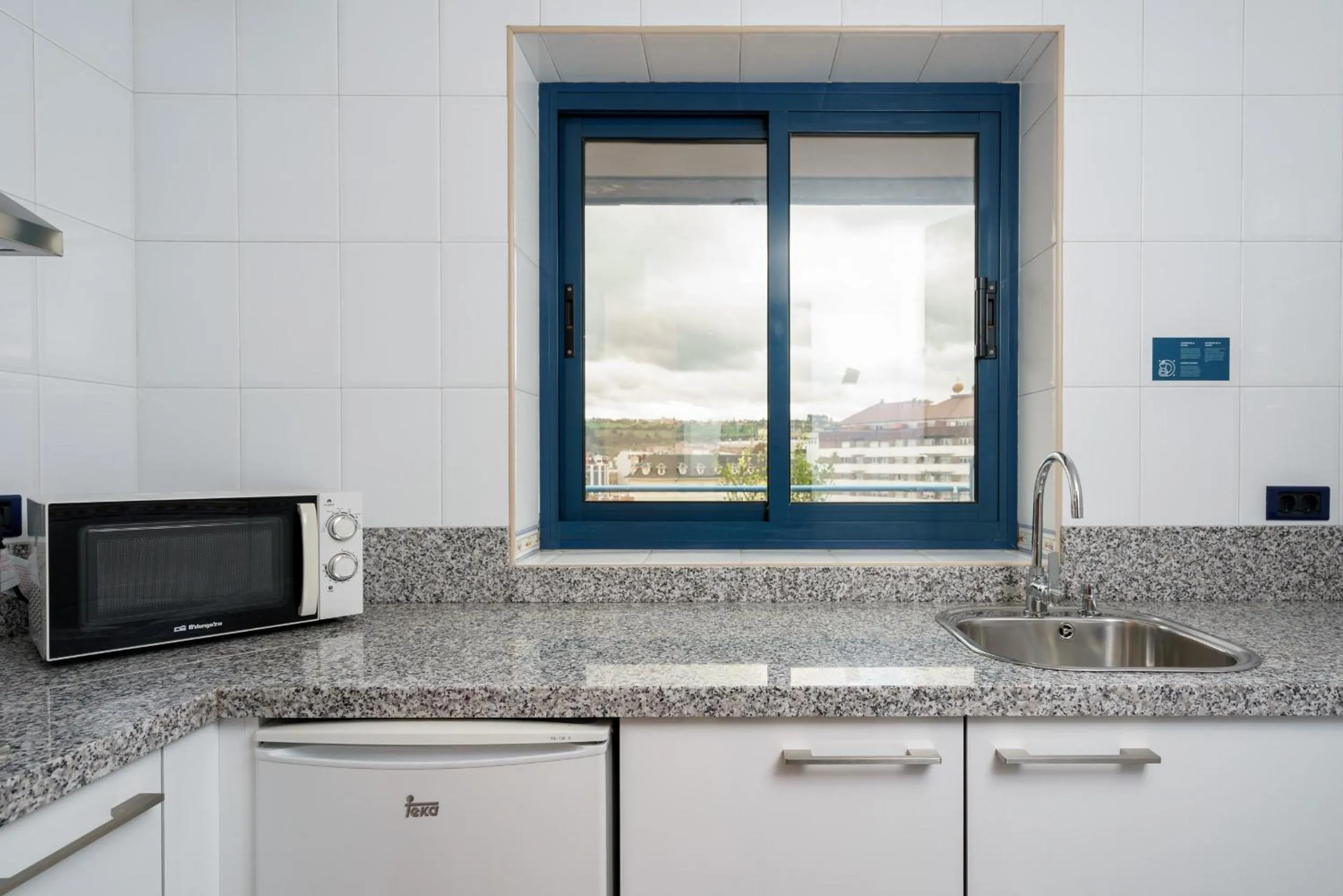 Kitchen or kitchenette in Aparthotel Campus