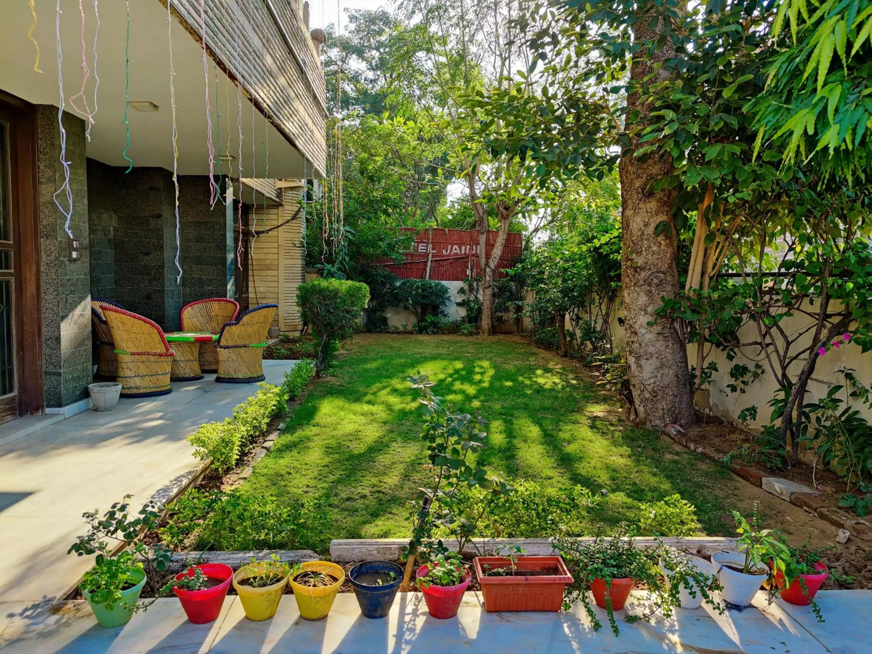 Patio in Hoztel Jaipur