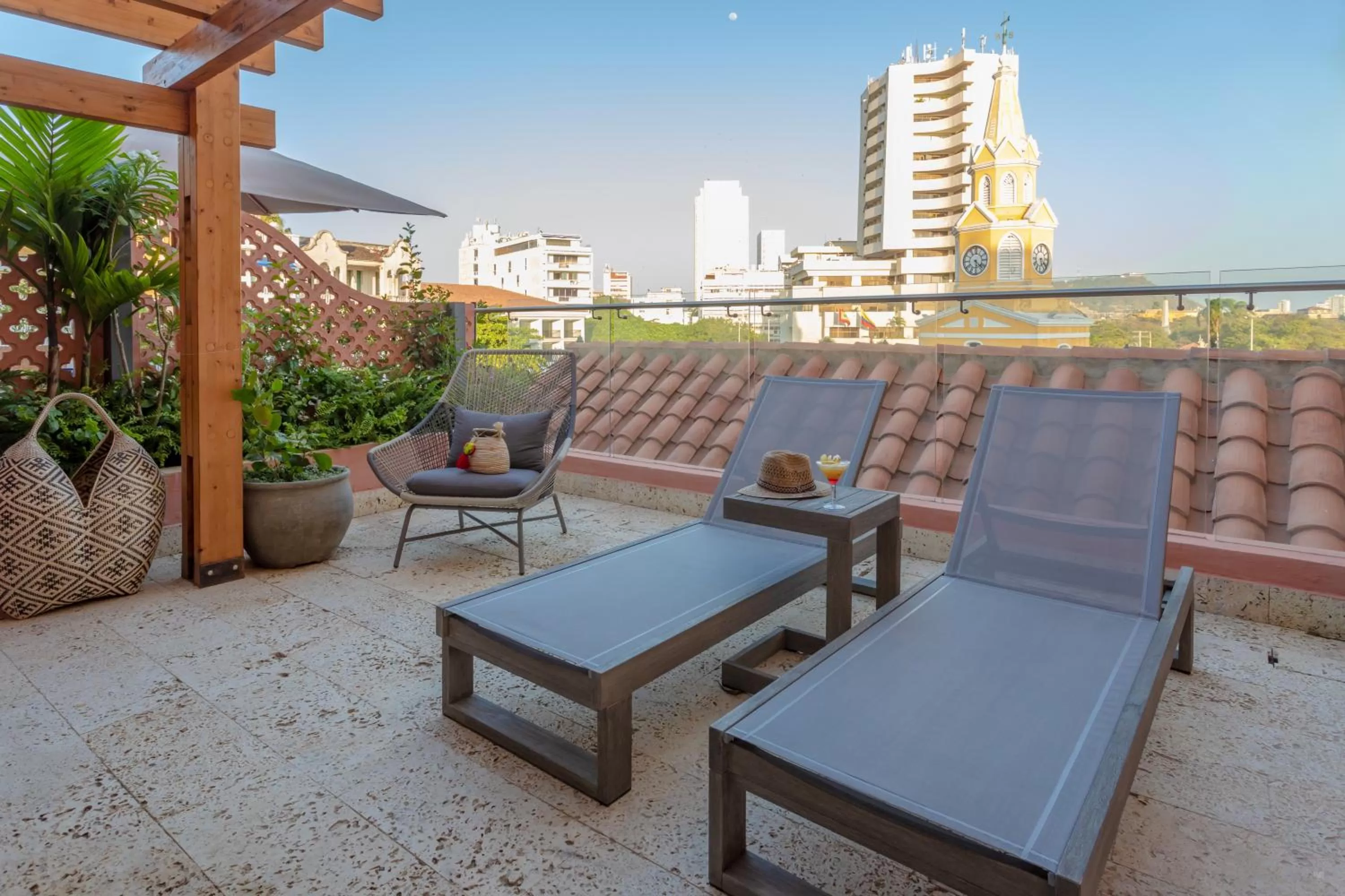 Balcony/Terrace in Hotel Santa Catalina By OxoHotel