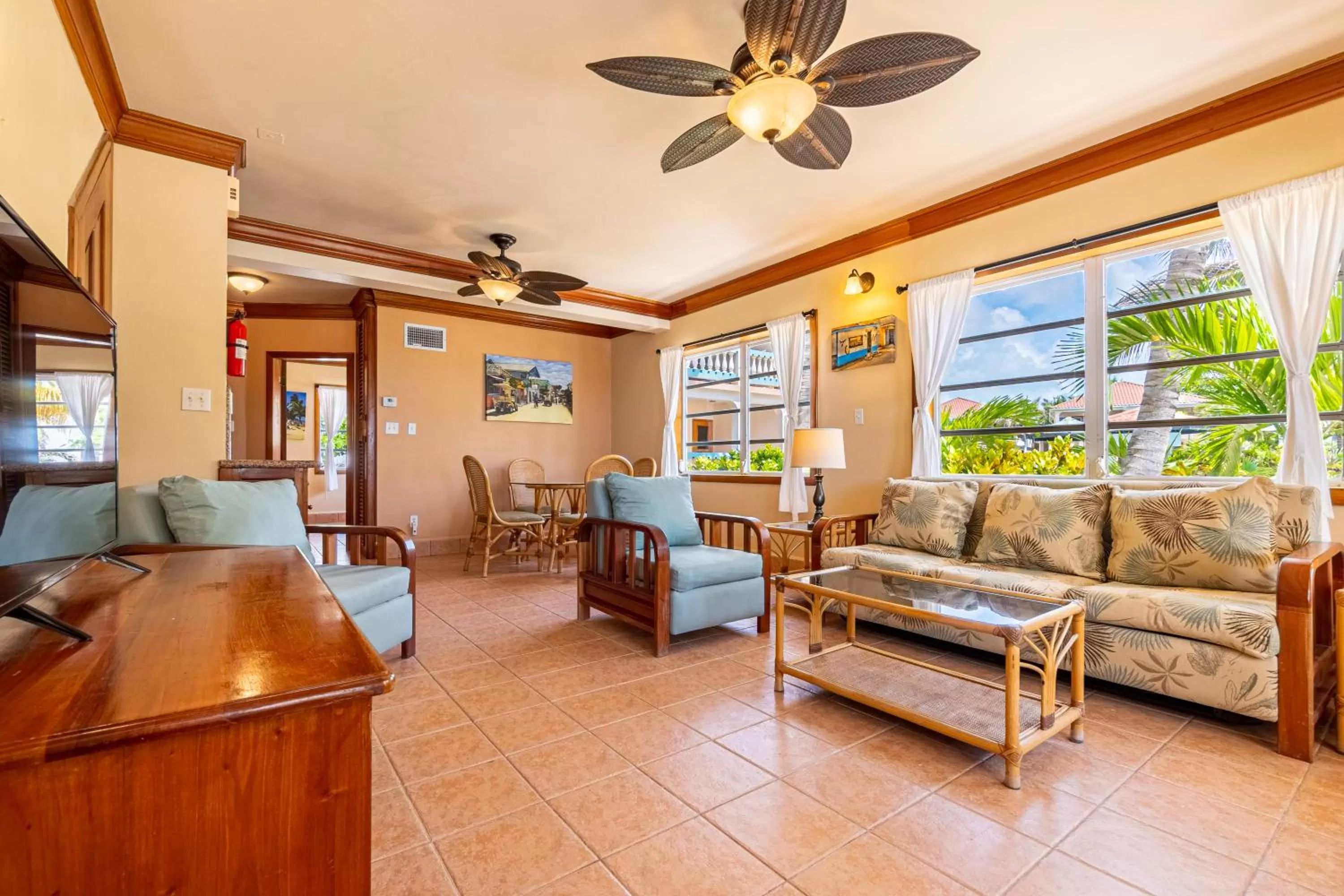 Living room in Belizean Shores Resort