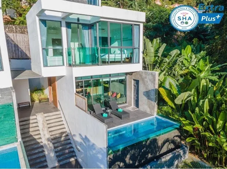 Property building in Baan Saint-Tropez Seaview Villas Kata Beach