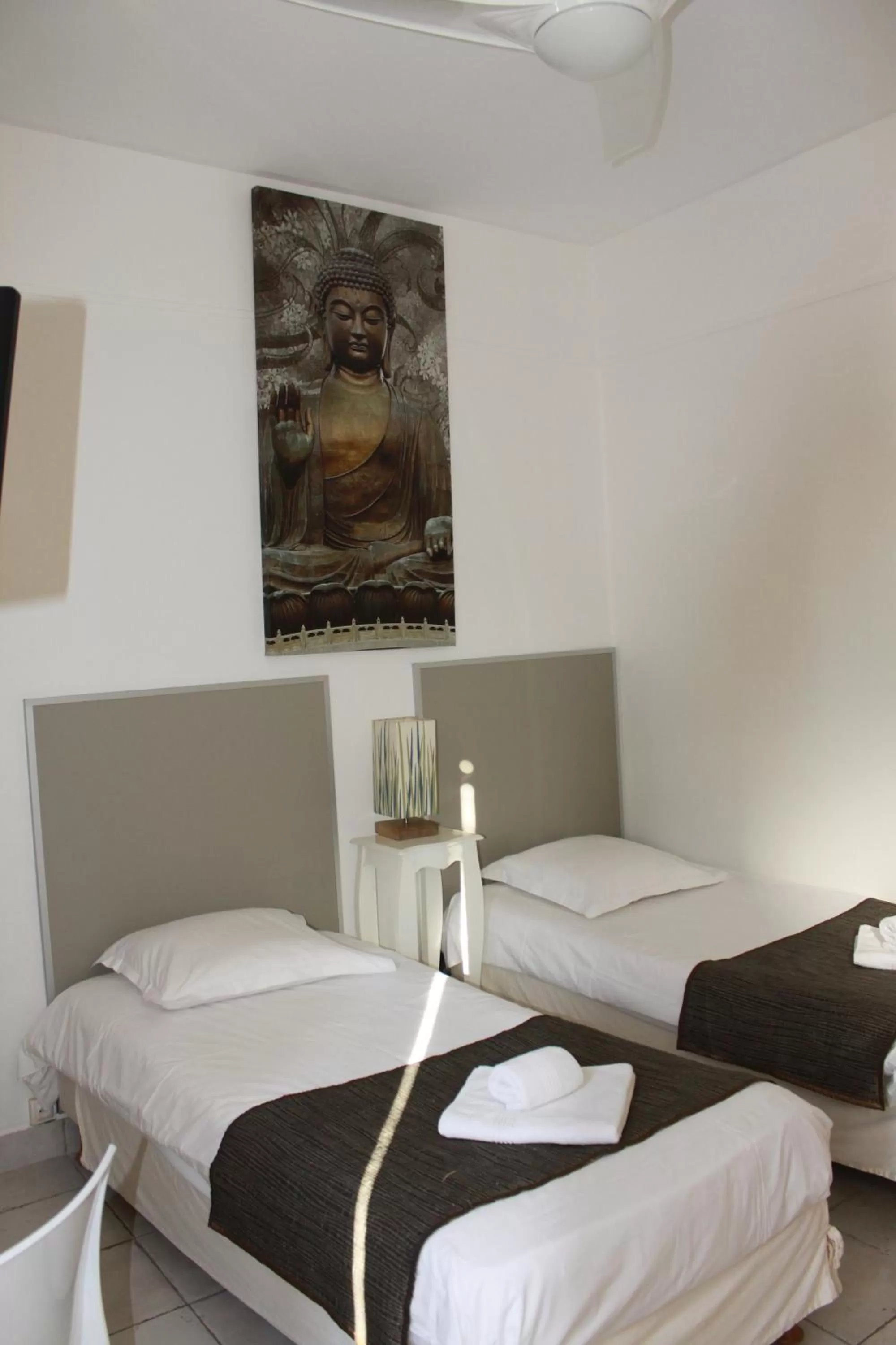 Bed in Hotel Danemark