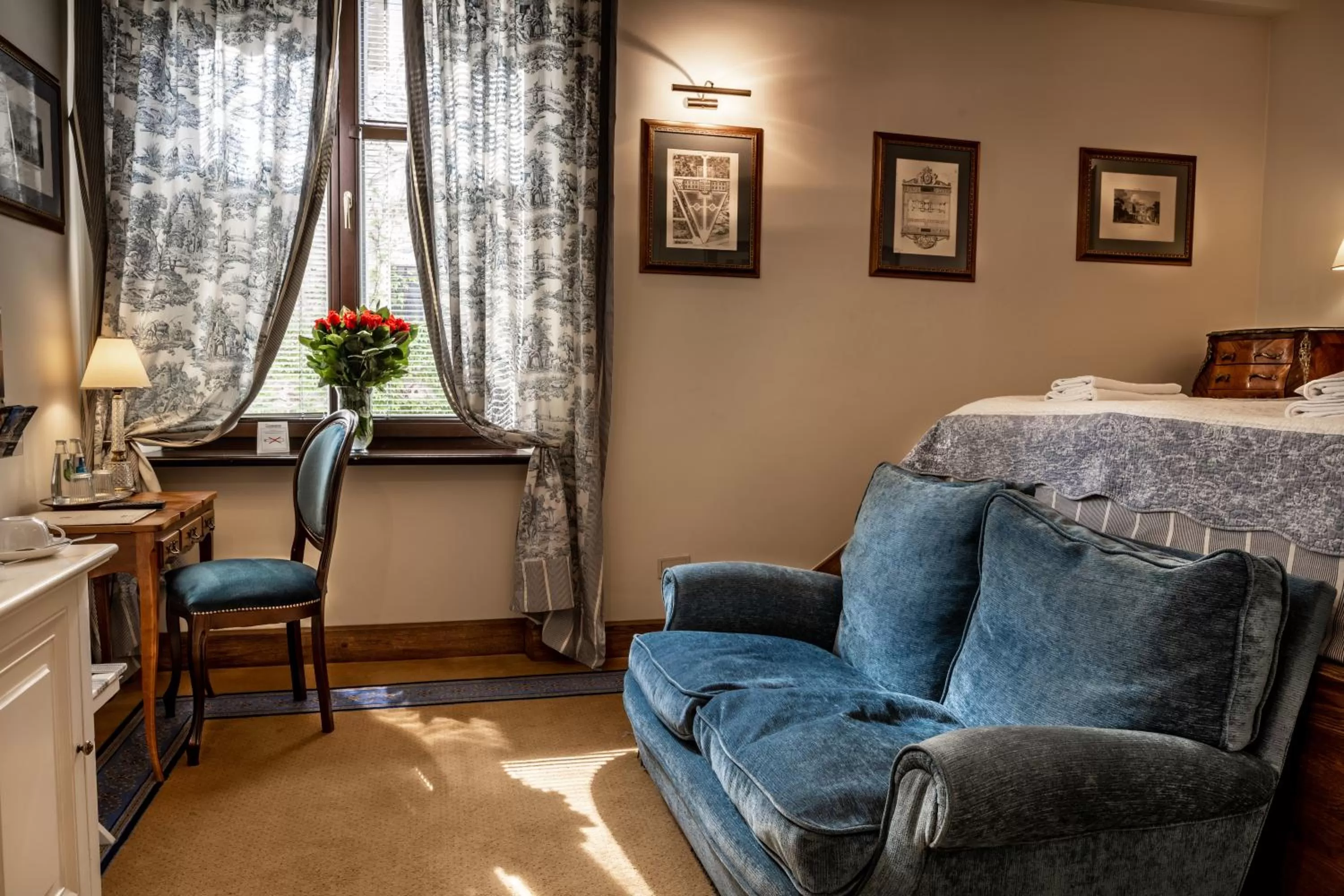 Bed in Hotel Gródek