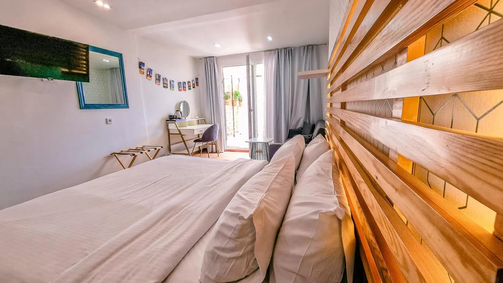 Bed in Athenian Montaza Hotel