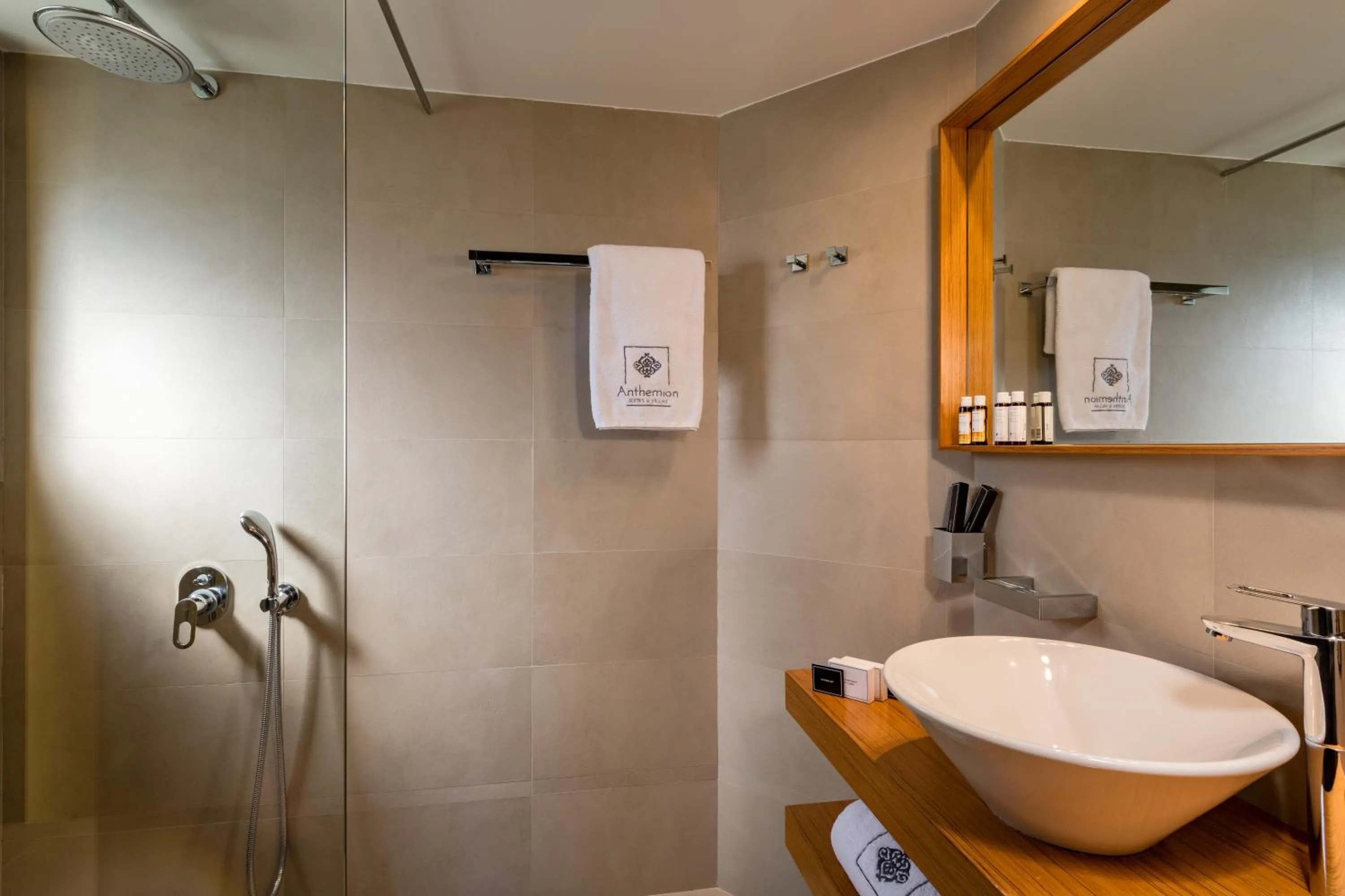 Shower in Anthemion Suites and Villas