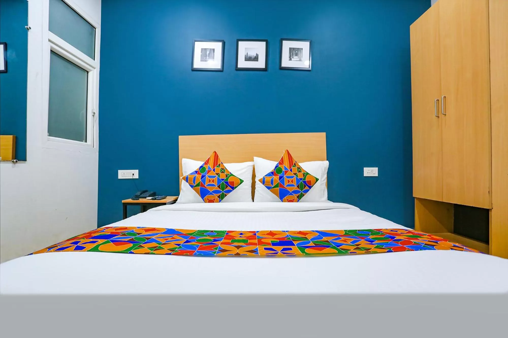Bed in FabHotel F9 Peeragarhi