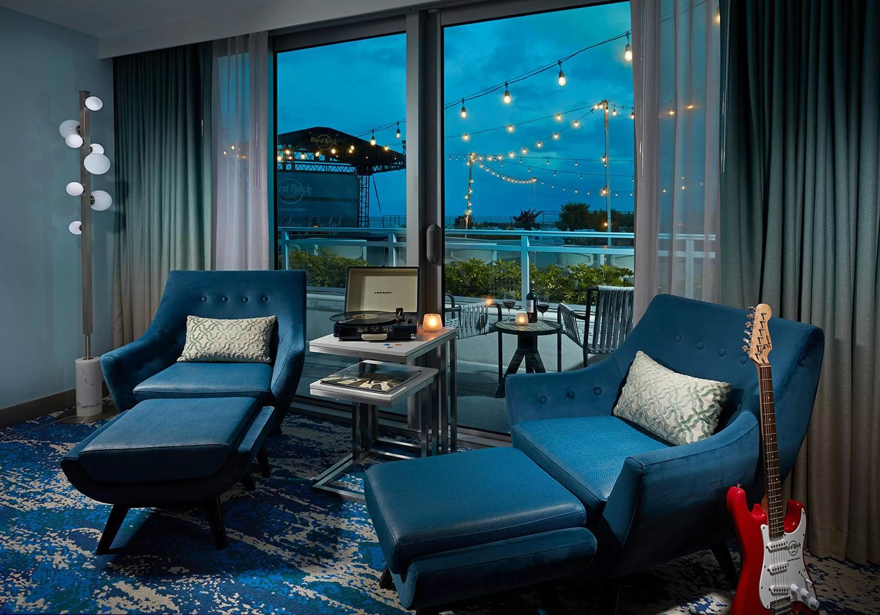 Seating area in Hard Rock Hotel Daytona Beach